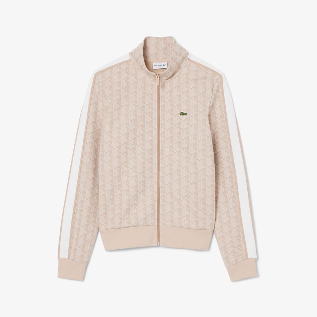 Áo Nỉ Lacoste Nam Paris Có Khóa Kéo Chất Liệu Jacquard