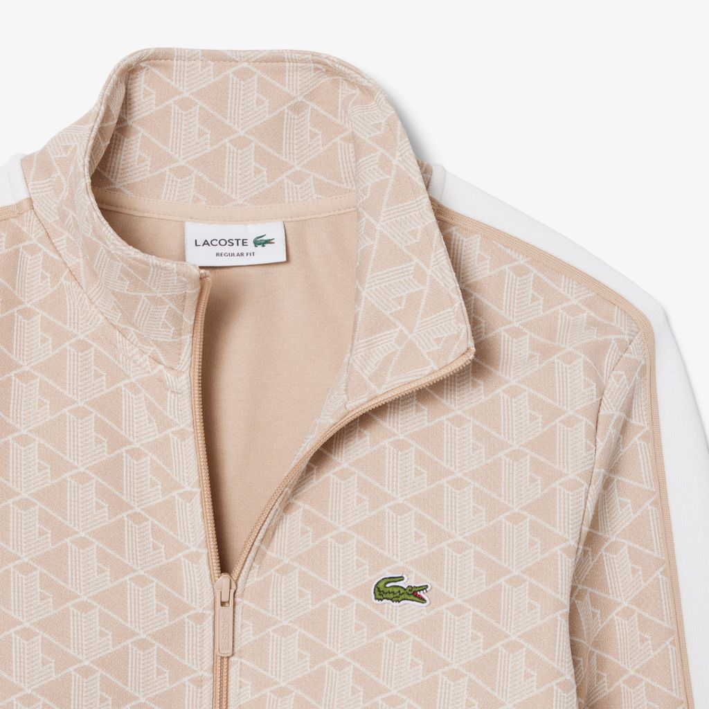 Áo Nỉ Lacoste Nam Paris Có Khóa Kéo Chất Liệu Jacquard