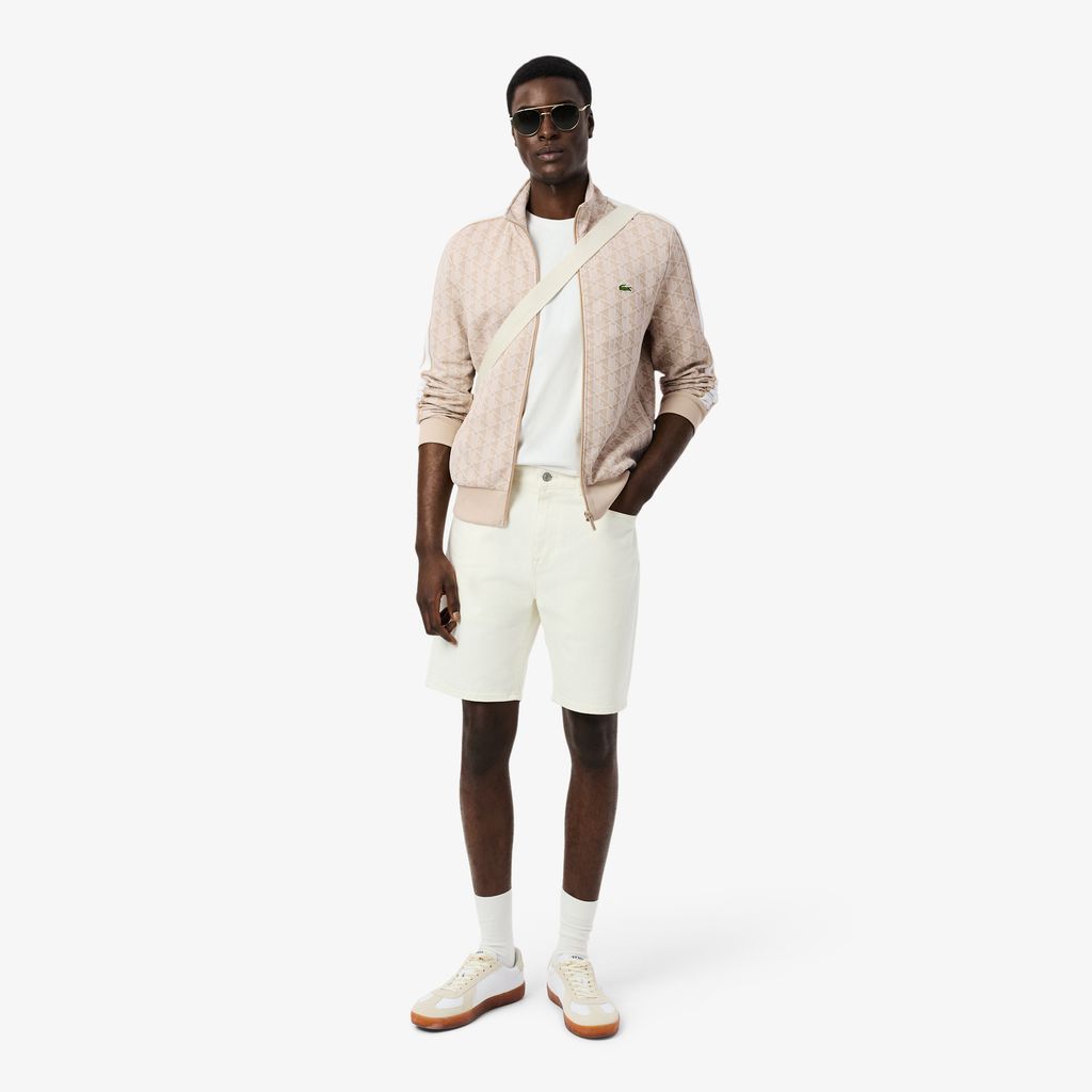 Áo Nỉ Lacoste Nam Paris Có Khóa Kéo Chất Liệu Jacquard