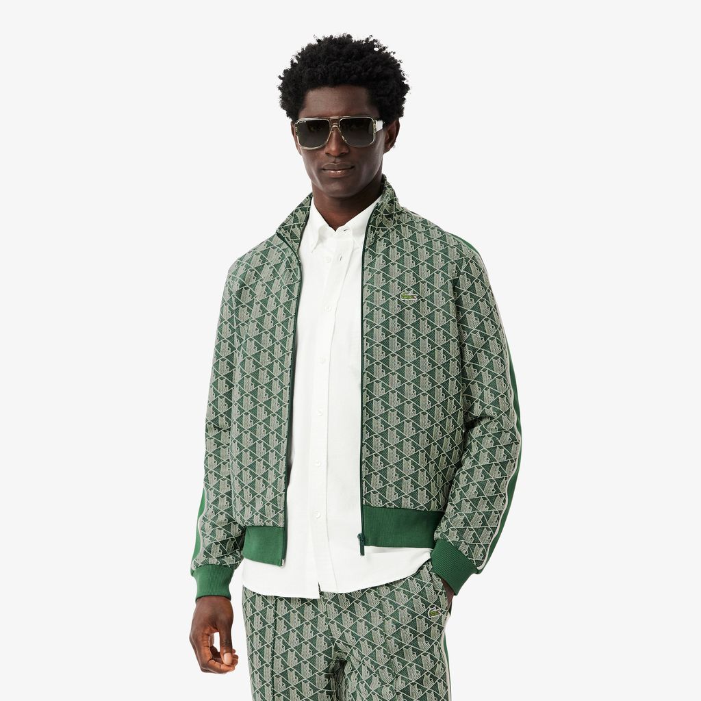 Áo Nỉ Lacoste Nam Paris Có Khóa Kéo Chất Liệu Jacquard