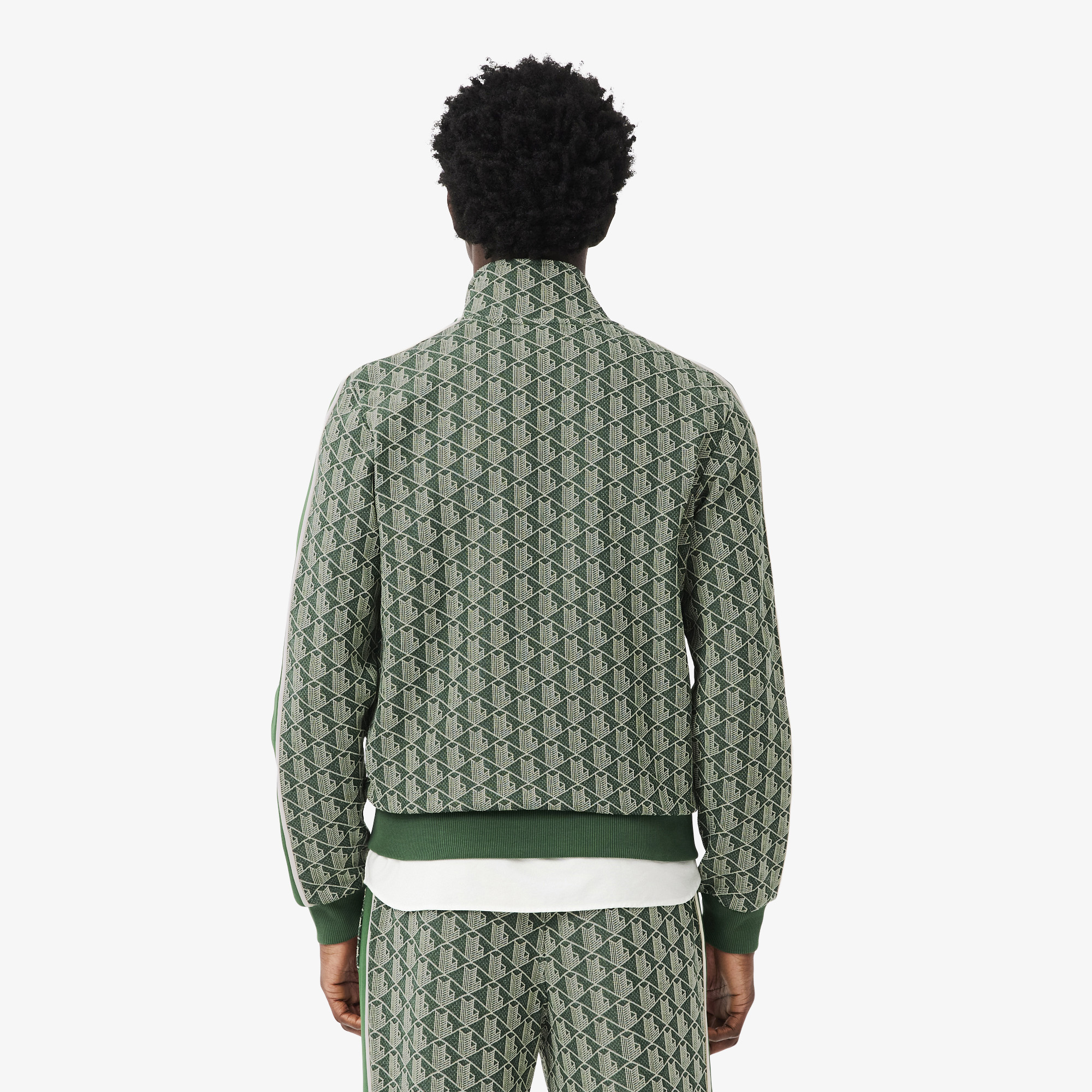 Áo Nỉ Lacoste Nam Paris Có Khóa Kéo Chất Liệu Jacquard