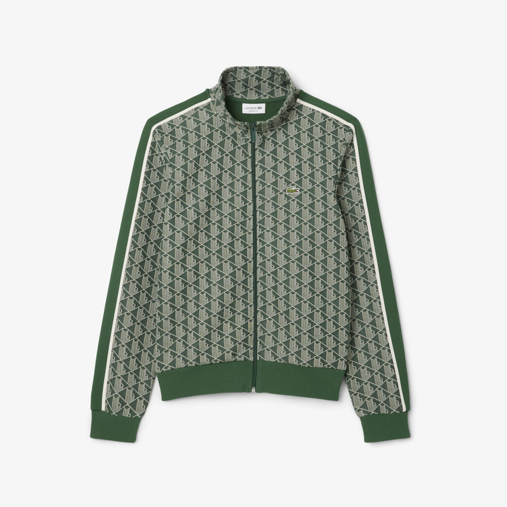 Áo Nỉ Lacoste Nam Paris Có Khóa Kéo Chất Liệu Jacquard