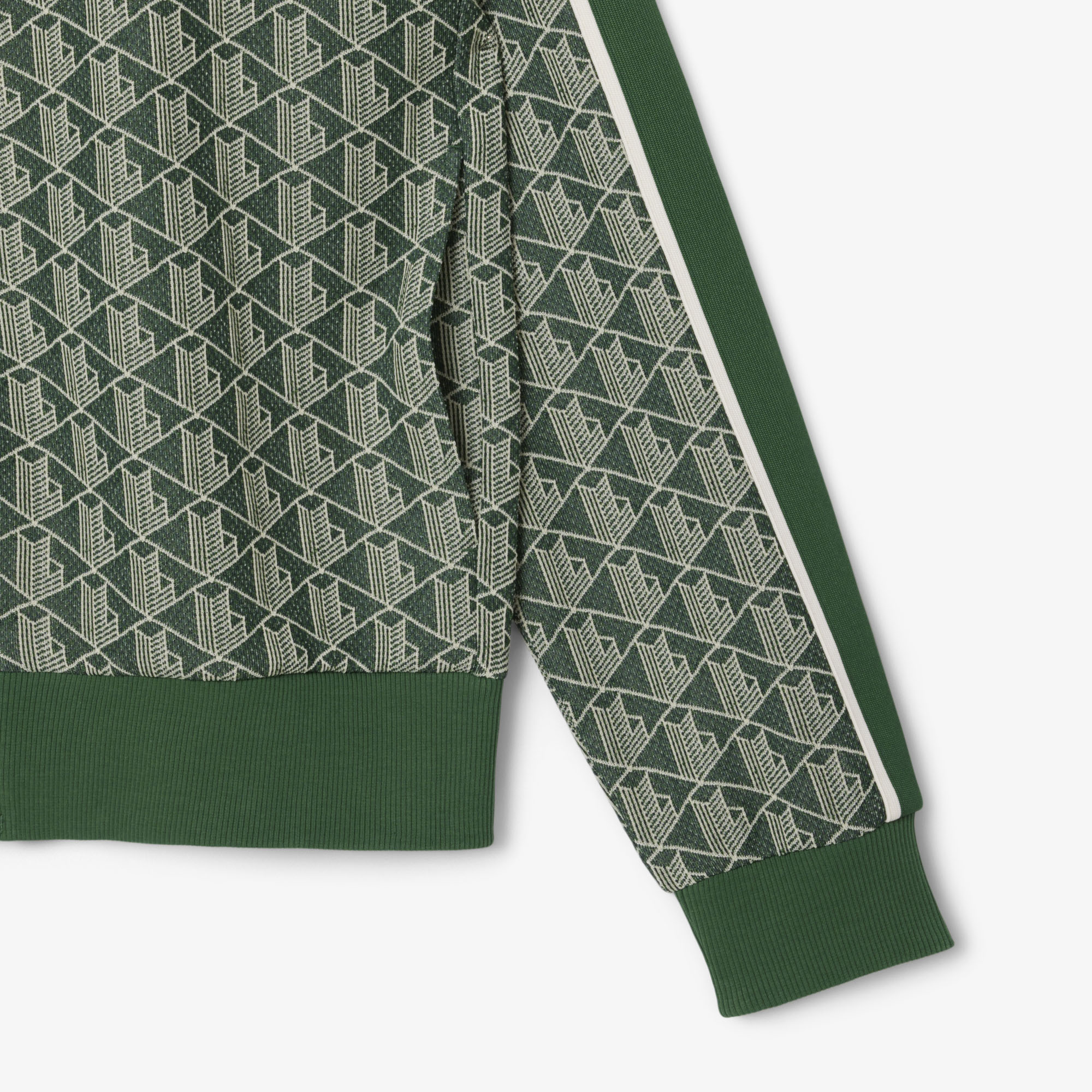 Áo Nỉ Lacoste Nam Paris Có Khóa Kéo Chất Liệu Jacquard