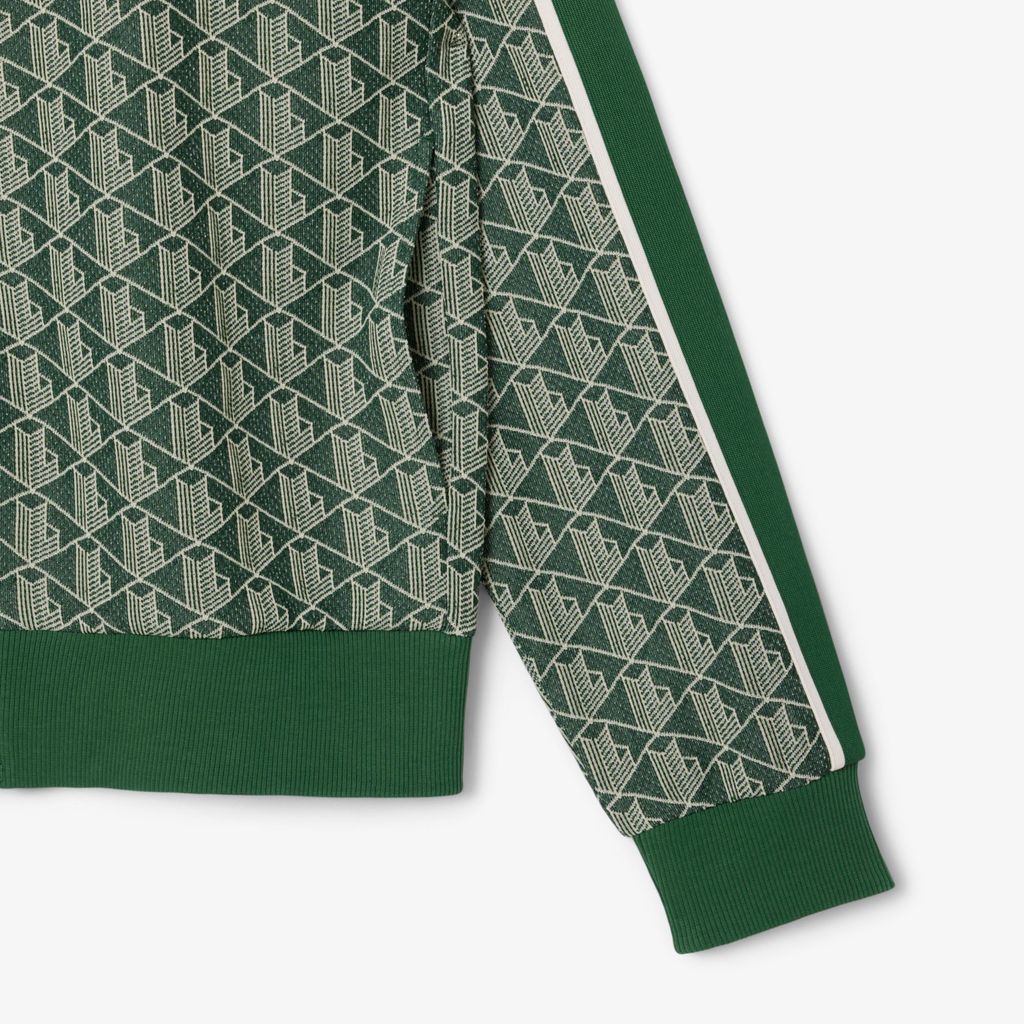 Áo Nỉ Lacoste Nam Paris Có Khóa Kéo Chất Liệu Jacquard