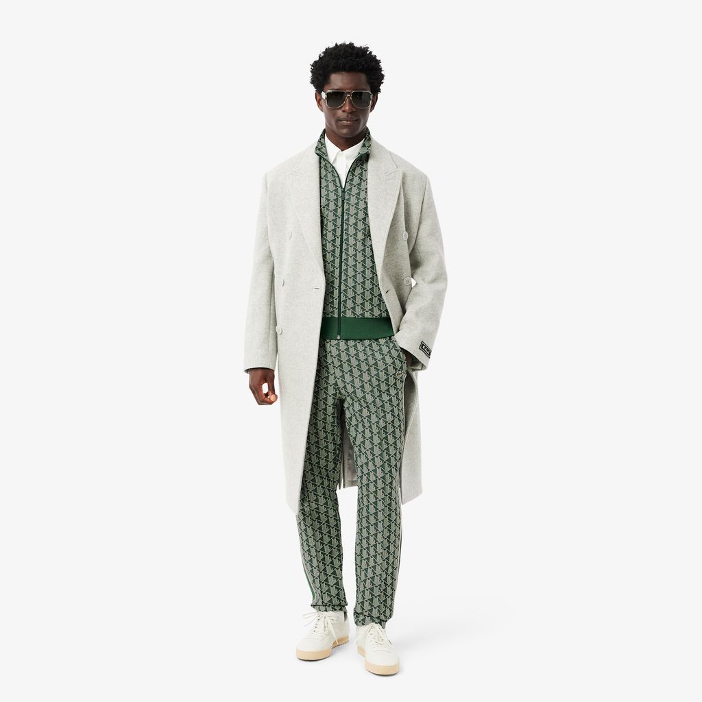 Áo Nỉ Lacoste Nam Paris Có Khóa Kéo Chất Liệu Jacquard