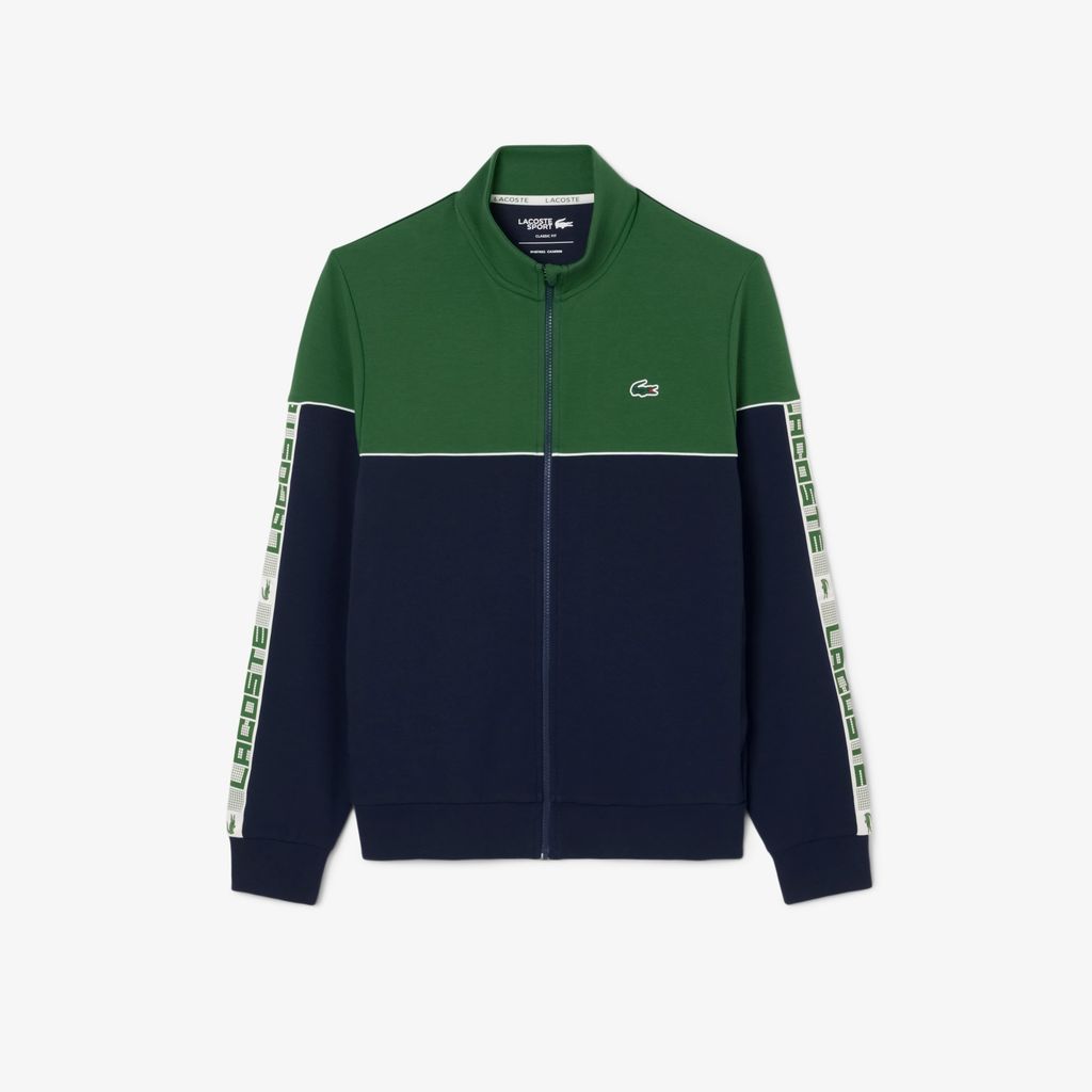 Áo Nỉ Tennis Lacoste Nam Dáng Cổ Điển Có Khóa Kéo Họa Tiết Colour-Block
