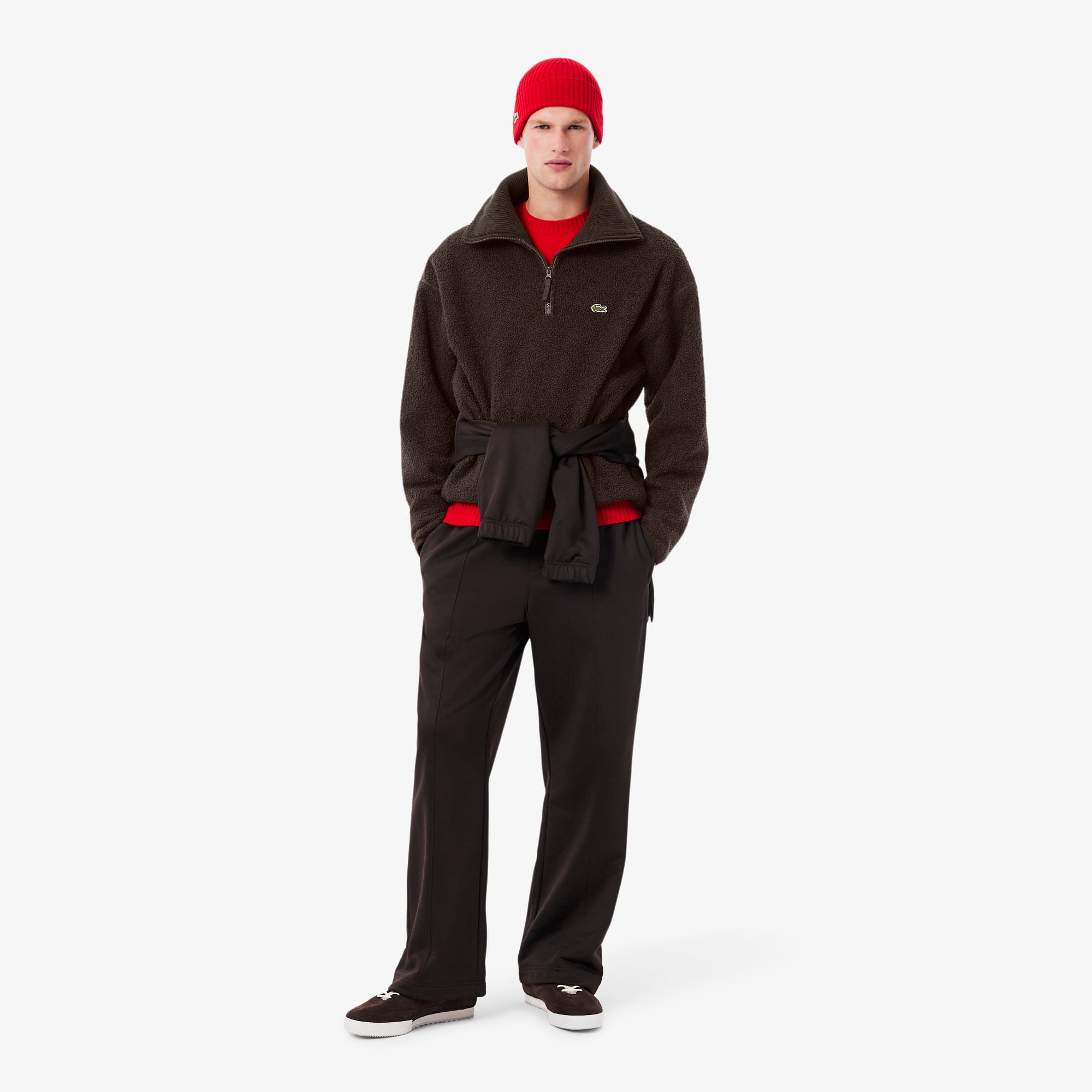 Áo Nỉ Lacoste Nam Cổ Cao Có Khóa Kéo