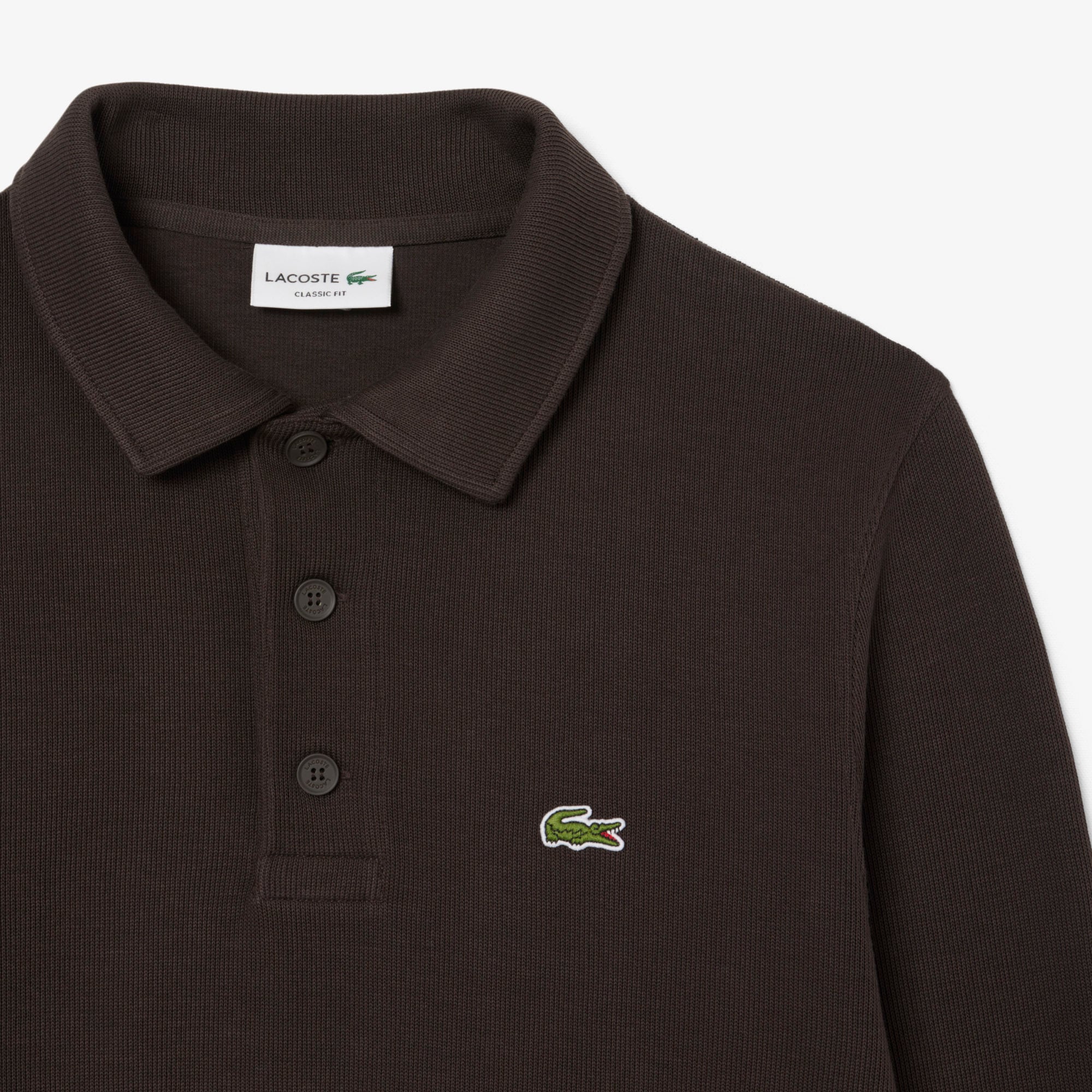 Áo Nỉ Polo Lacoste Nam Dáng Cổ Điển Chất Liệu Cotton Gân