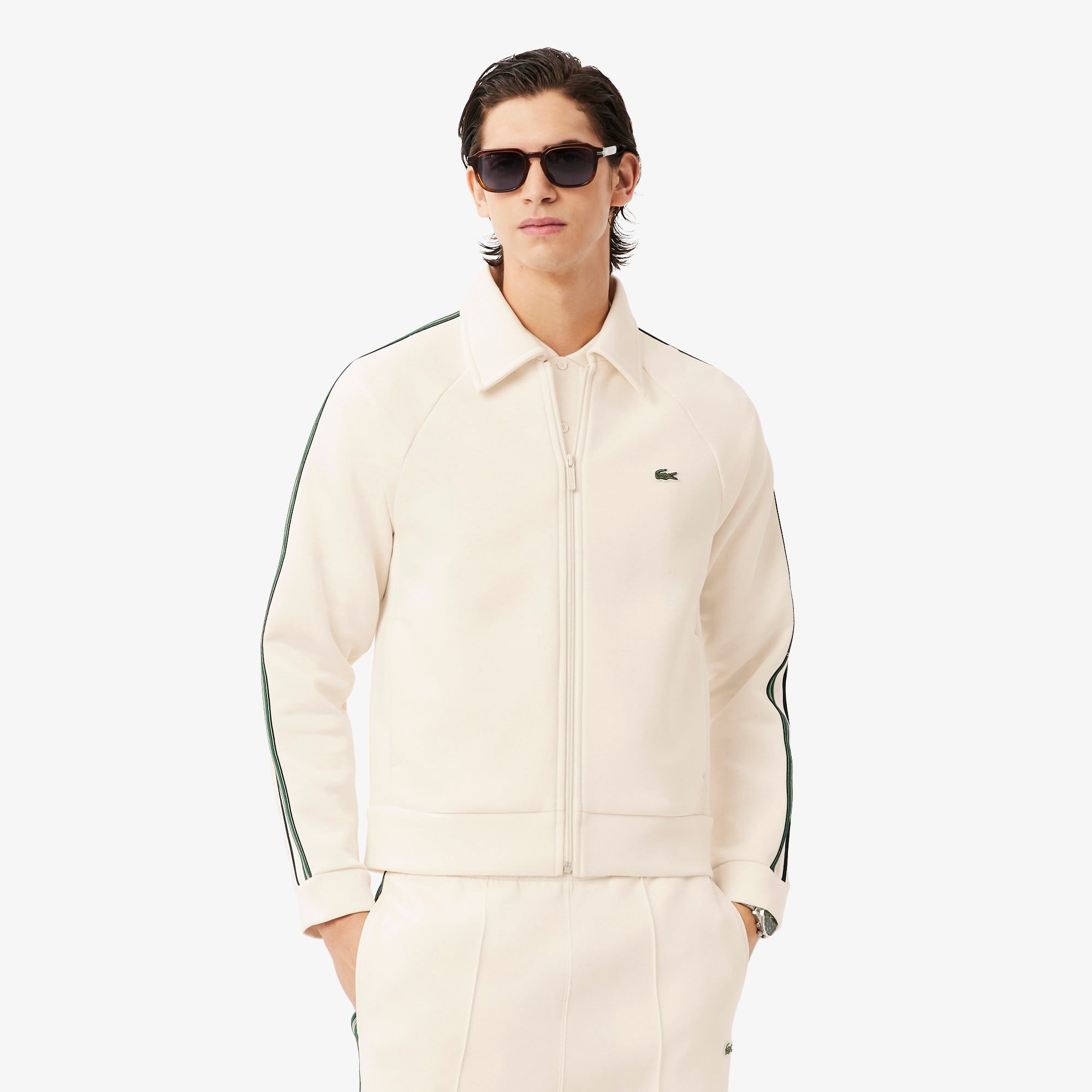 Áo Nỉ Lacoste Nam Dáng Suông Có Khóa Kéo Sản Xuất Tại Pháp