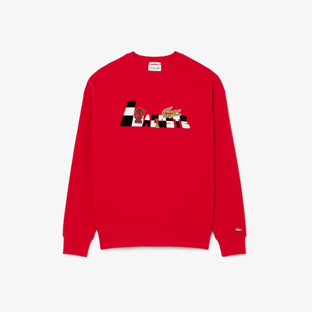 Áo Nỉ Lacoste Unisex Dáng Rộng Tết Nguyên Đán Chất Liệu Len