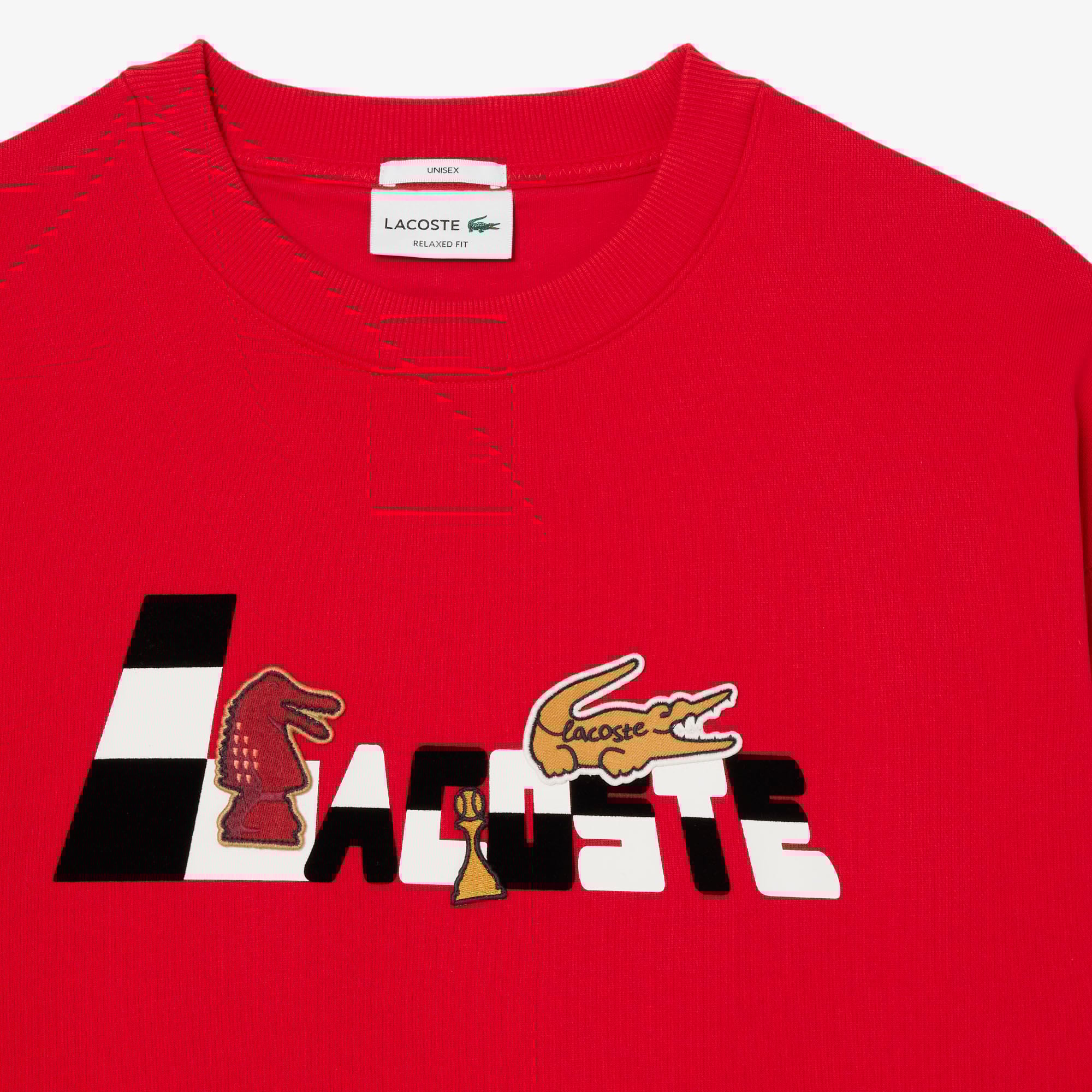 Áo Nỉ Lacoste Unisex Dáng Rộng Tết Nguyên Đán Chất Liệu Len