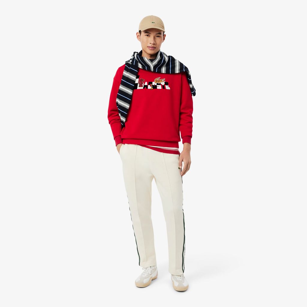 Áo Nỉ Lacoste Unisex Dáng Rộng Tết Nguyên Đán Chất Liệu Len