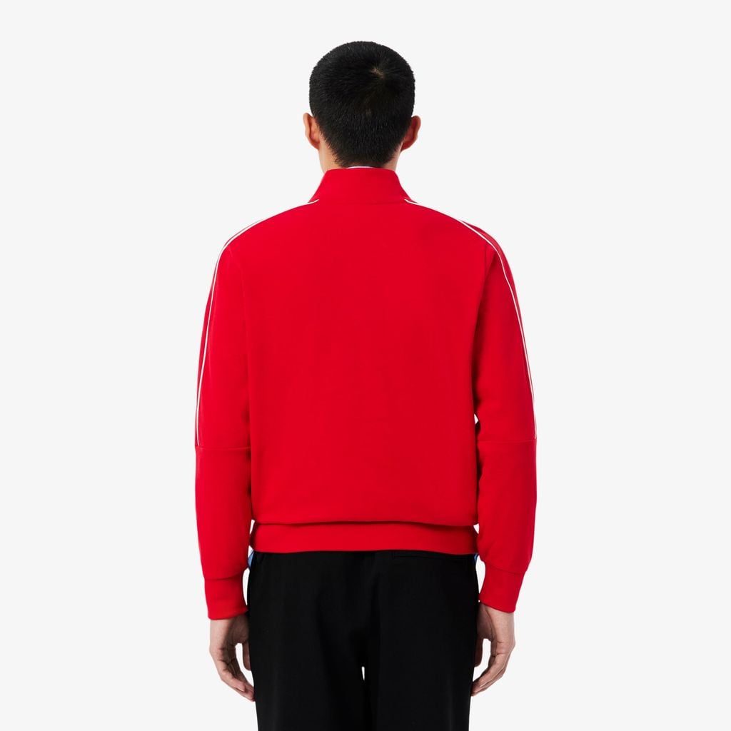 Áo Nỉ Lacoste Nam Dáng Suông Tết Nguyên Đán Có Khóa Kéo Chất Liệu Cotton