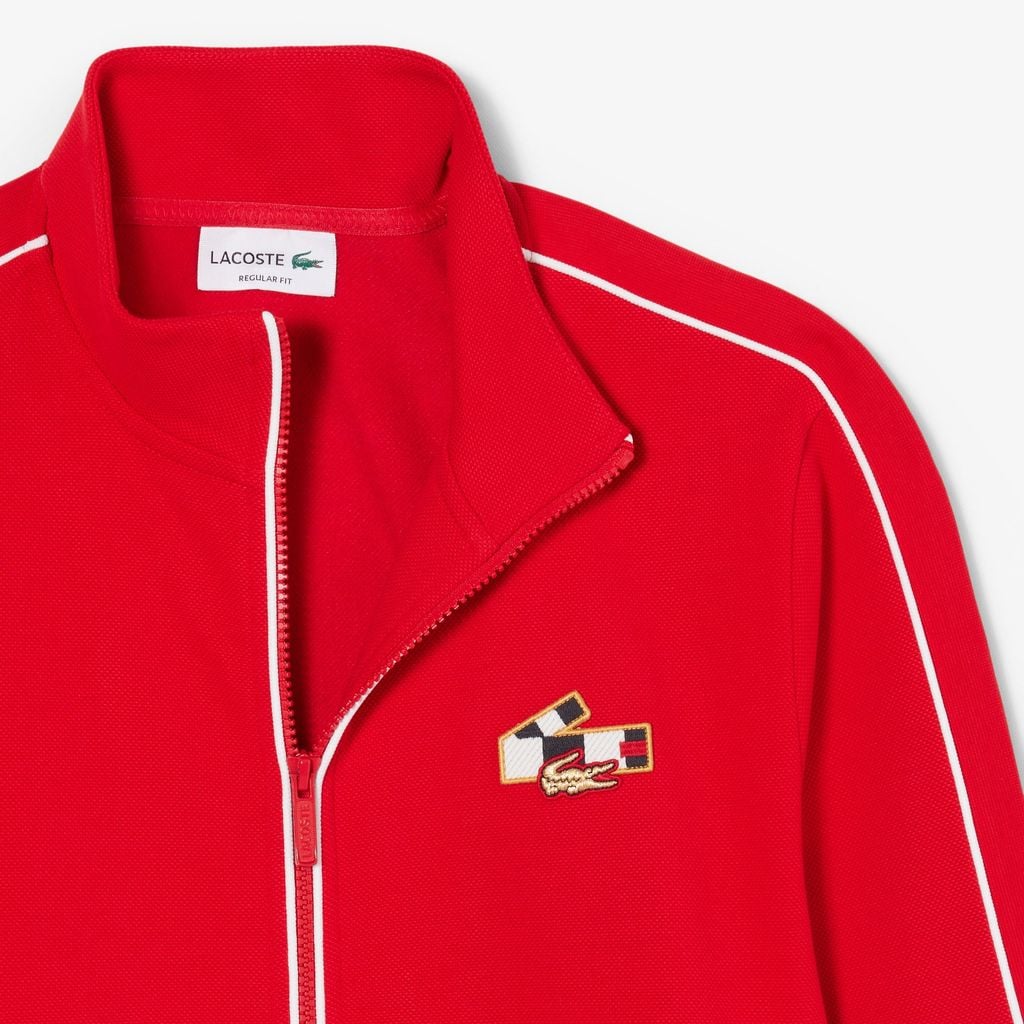 Áo Nỉ Lacoste Nam Dáng Suông Tết Nguyên Đán Có Khóa Kéo Chất Liệu Cotton