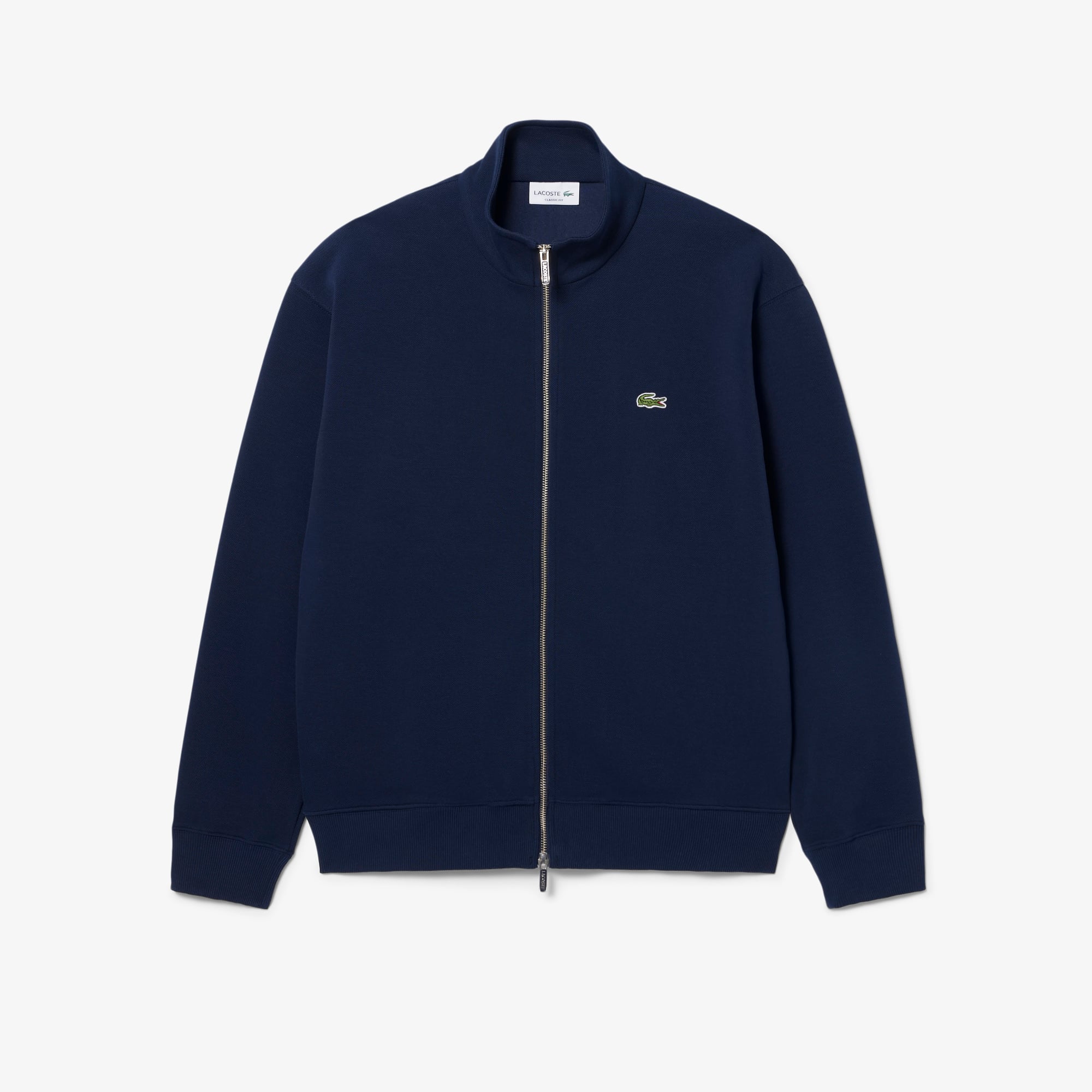 Áo Nỉ Lacoste Nam Chất Liệu Piqué Hai Mặt Có Khóa Kéo
