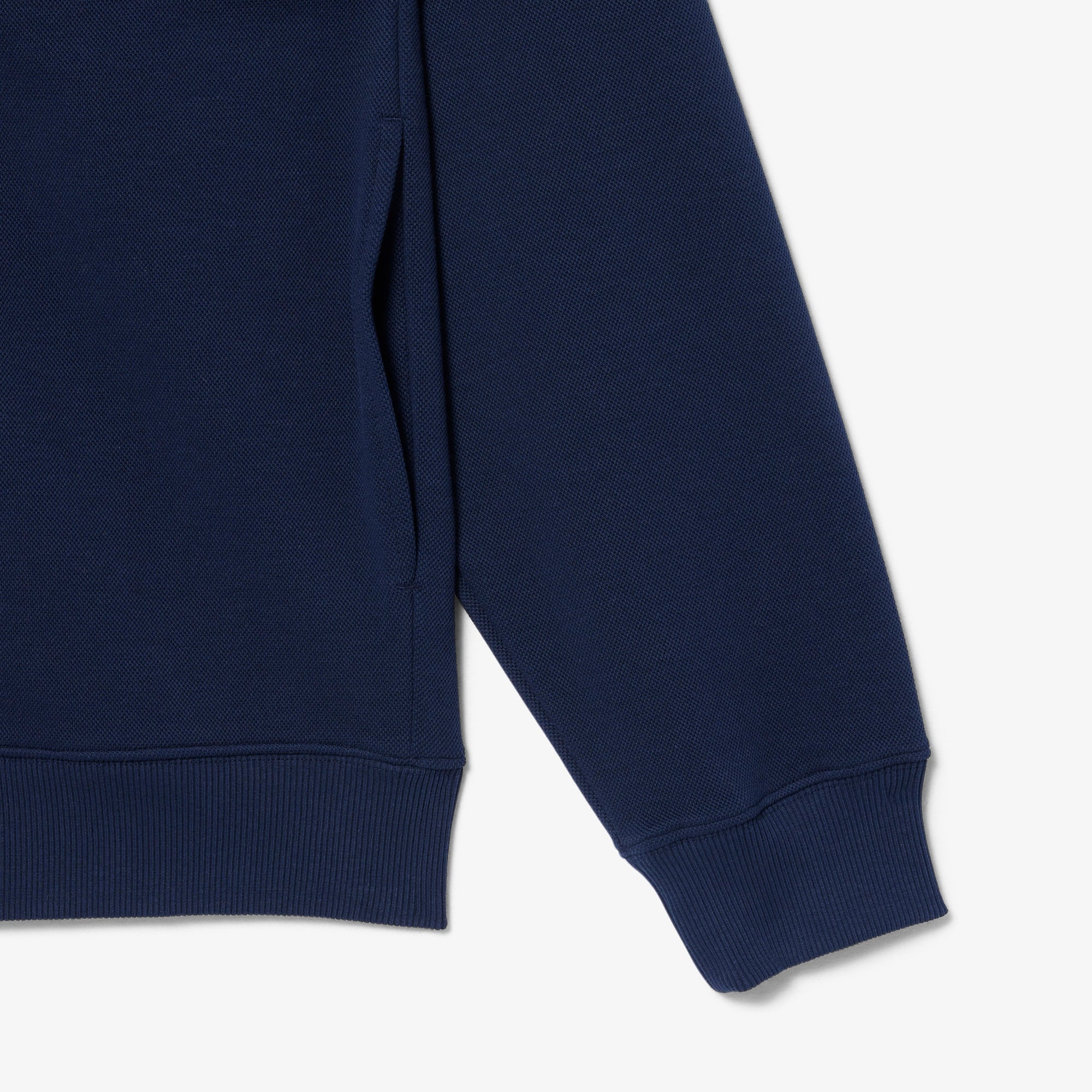 Áo Nỉ Lacoste Nam Chất Liệu Piqué Hai Mặt Có Khóa Kéo