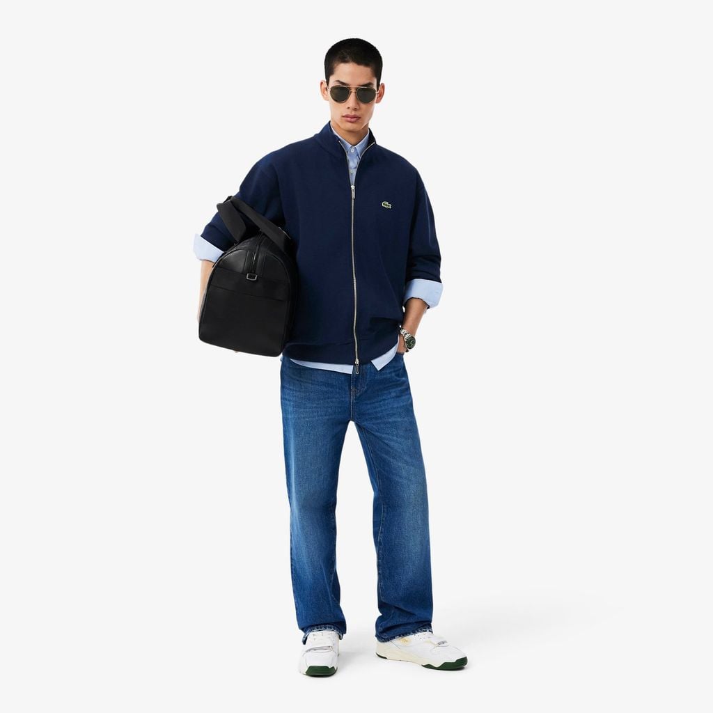 Áo Nỉ Lacoste Nam Chất Liệu Piqué Hai Mặt Có Khóa Kéo
