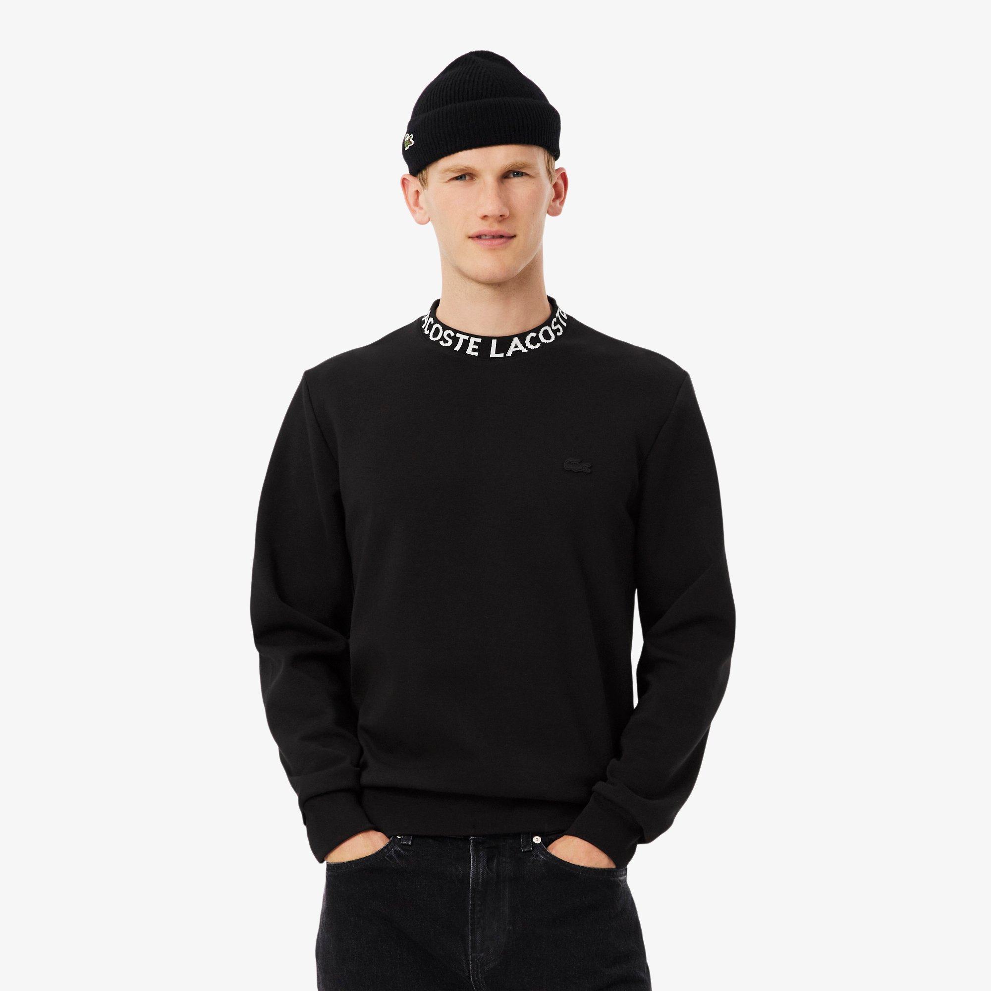 Áo Nỉ Lacoste Nam Chất Liệu Jersey Có Logo Jacquard