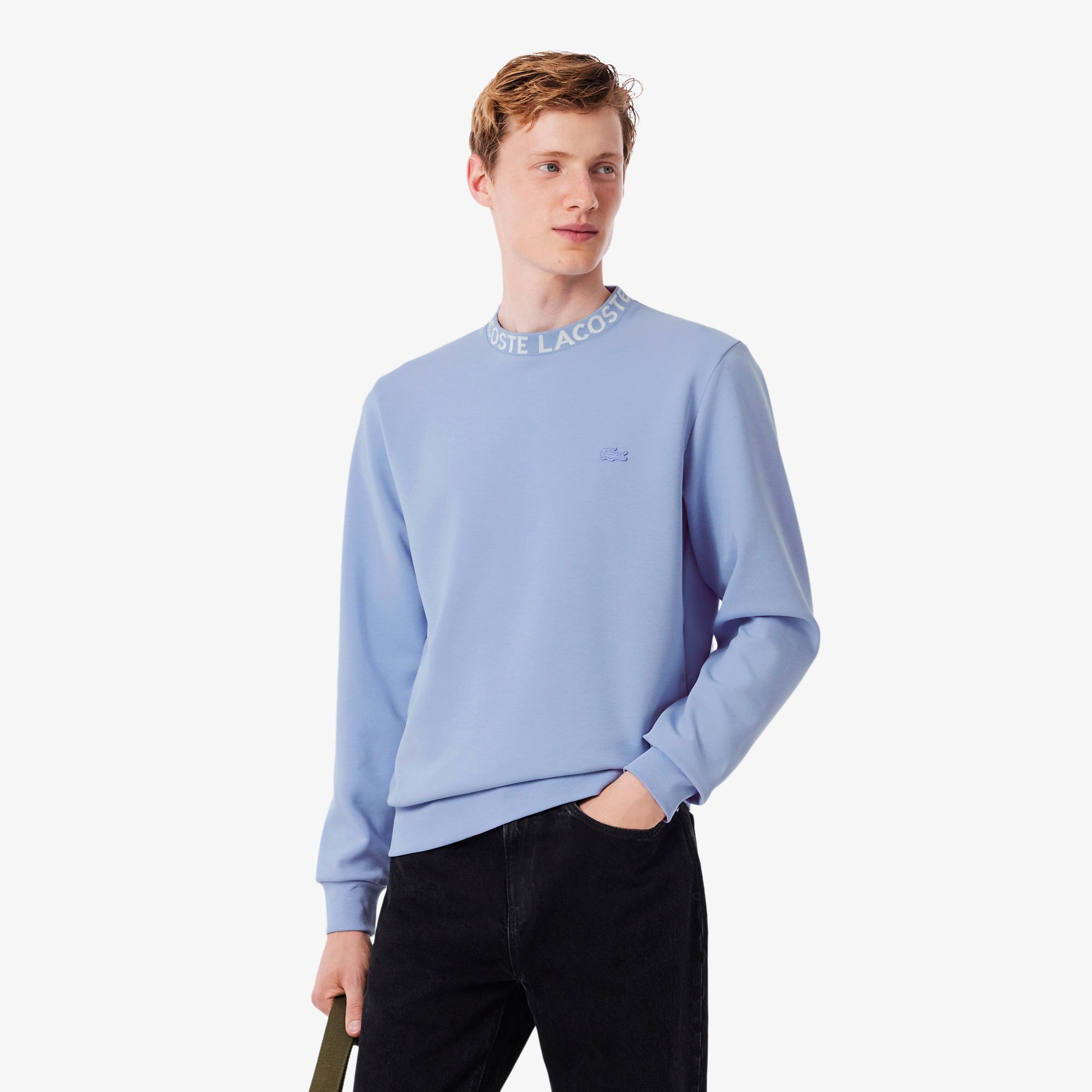 Áo Nỉ Lacoste Nam Chất Liệu Jersey Có Logo Jacquard