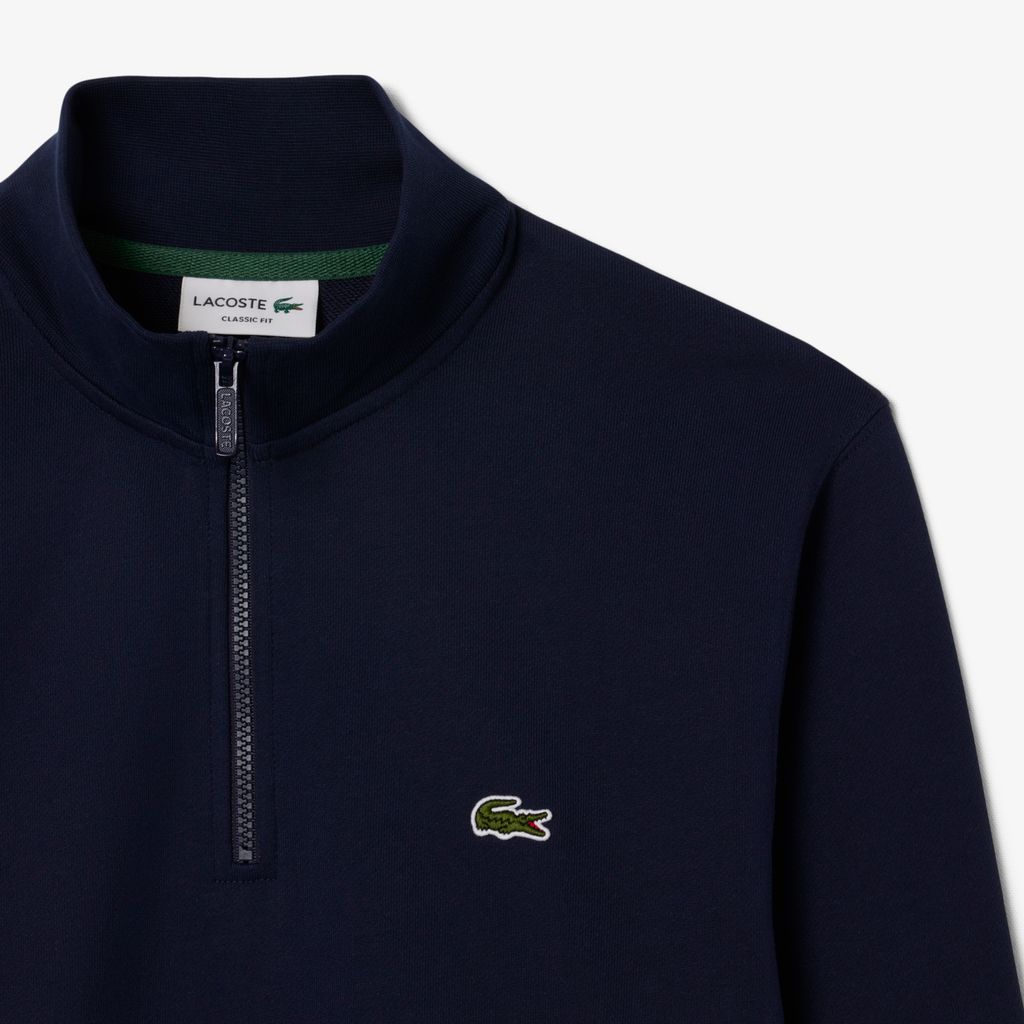 Áo Nỉ Lacoste Nam Dáng Cổ Điển Có Khóa Kéo Cổ Cao