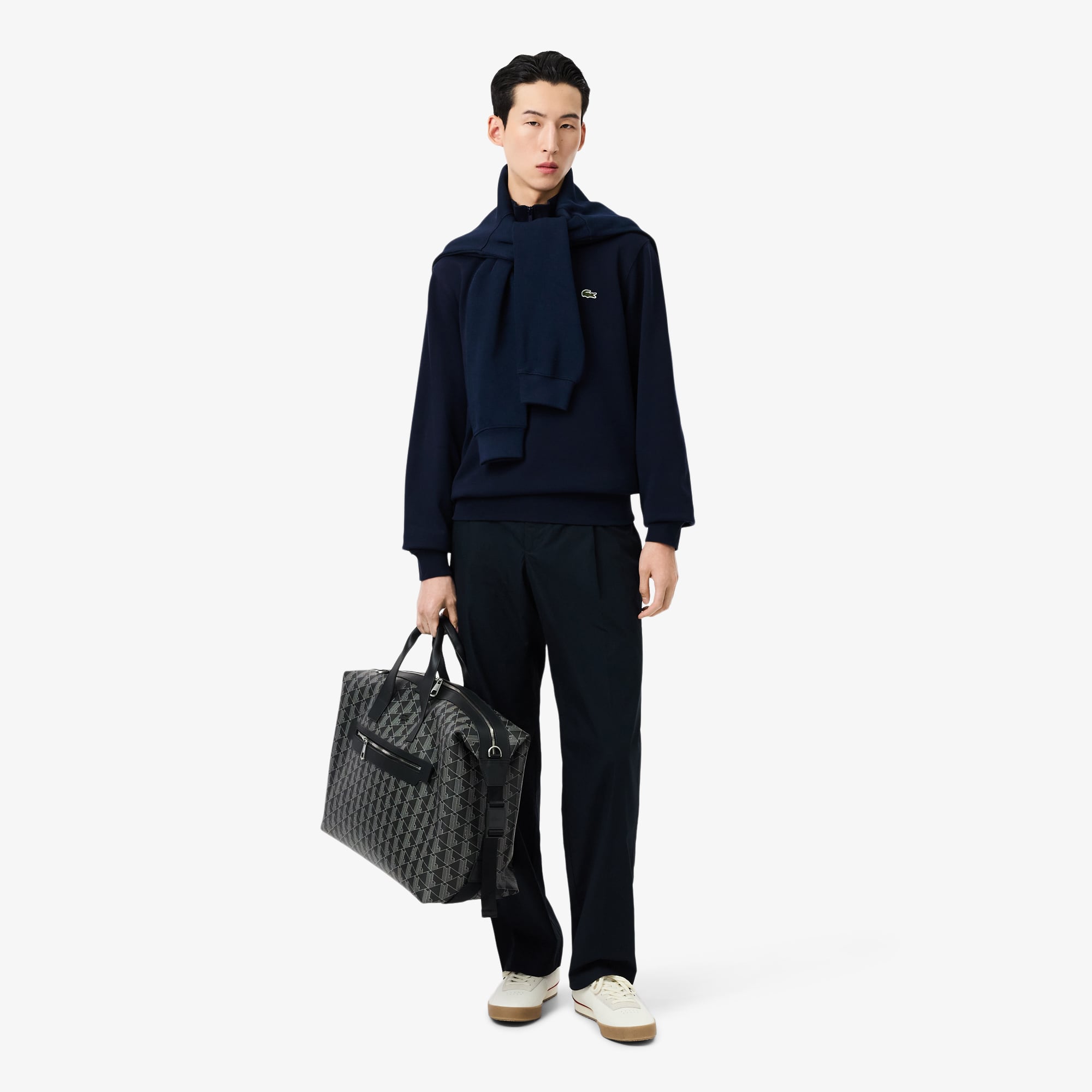 Áo Nỉ Lacoste Nam Dáng Cổ Điển Có Khóa Kéo Cổ Cao