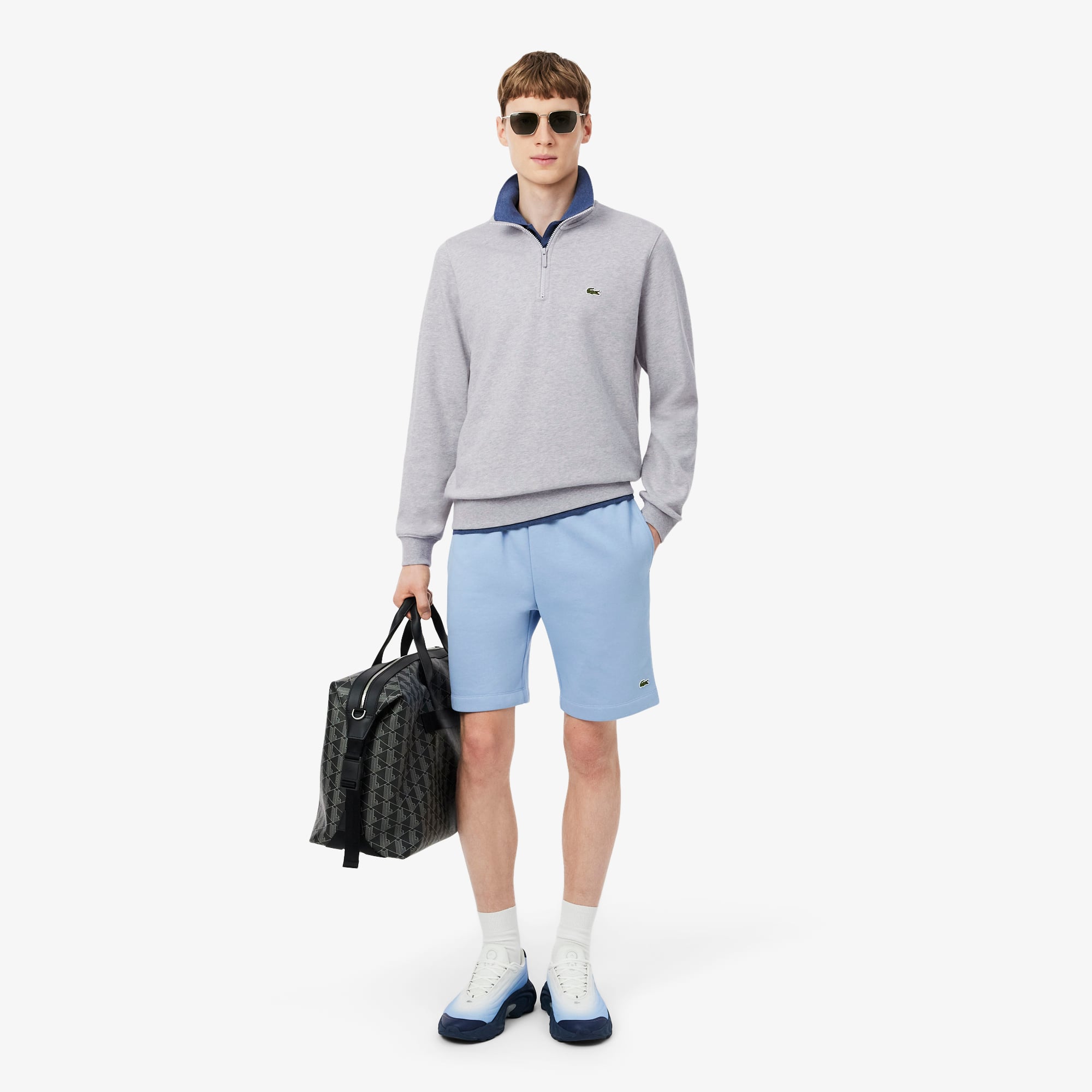 Áo Nỉ Lacoste Nam Dáng Cổ Điển Có Khóa Kéo Cổ Cao