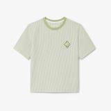 Áo Thun Golf Lacoste Nữ Dáng Suông Kẻ Sọc Công Nghệ Thoáng Khí