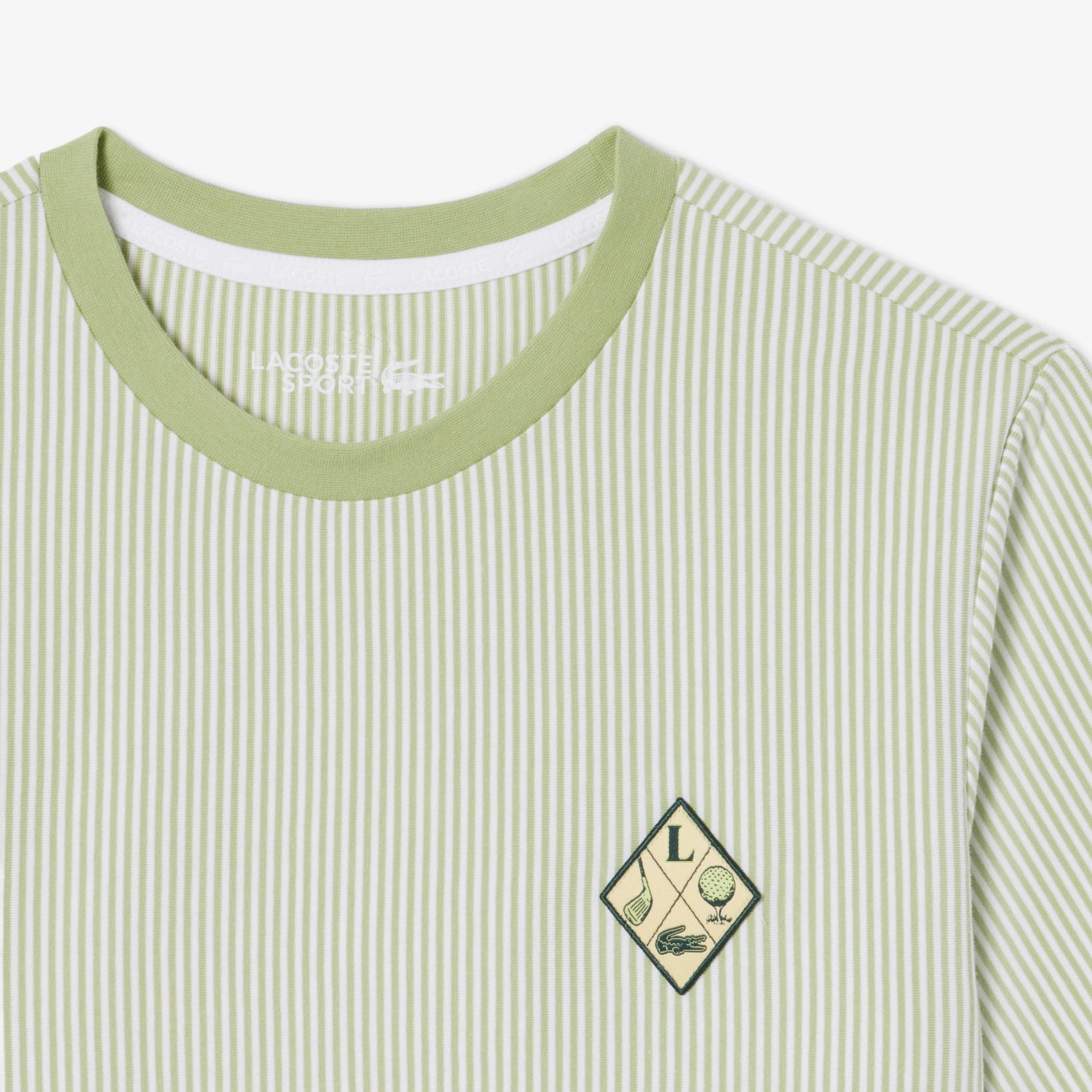 Áo Thun Golf Lacoste Nữ Dáng Suông Kẻ Sọc Công Nghệ Thoáng Khí