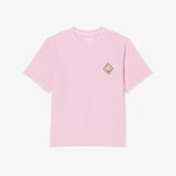 Áo Thun Golf Lacoste Nữ Dáng Suông Kẻ Sọc Công Nghệ Thoáng Khí
