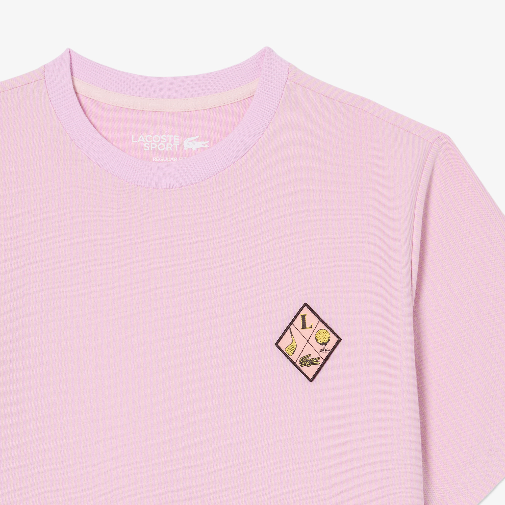 Áo Thun Golf Lacoste Nữ Dáng Suông Kẻ Sọc Công Nghệ Thoáng Khí