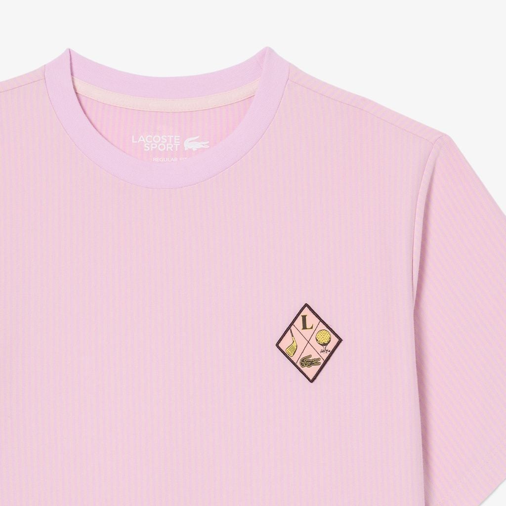 Áo Thun Golf Lacoste Nữ Dáng Suông Kẻ Sọc Công Nghệ Thoáng Khí