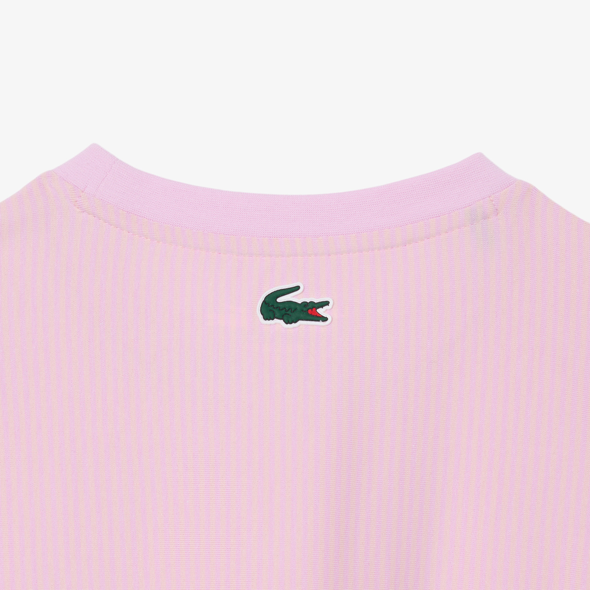 Áo Thun Golf Lacoste Nữ Dáng Suông Kẻ Sọc Công Nghệ Thoáng Khí