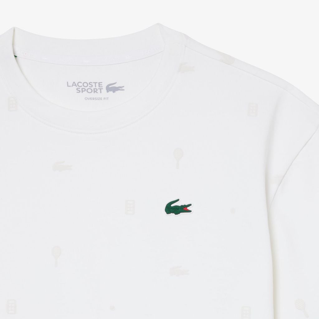 Áo Thun Tennis Lacoste Nữ Dáng Oversize Công Nghệ Thoáng Khí