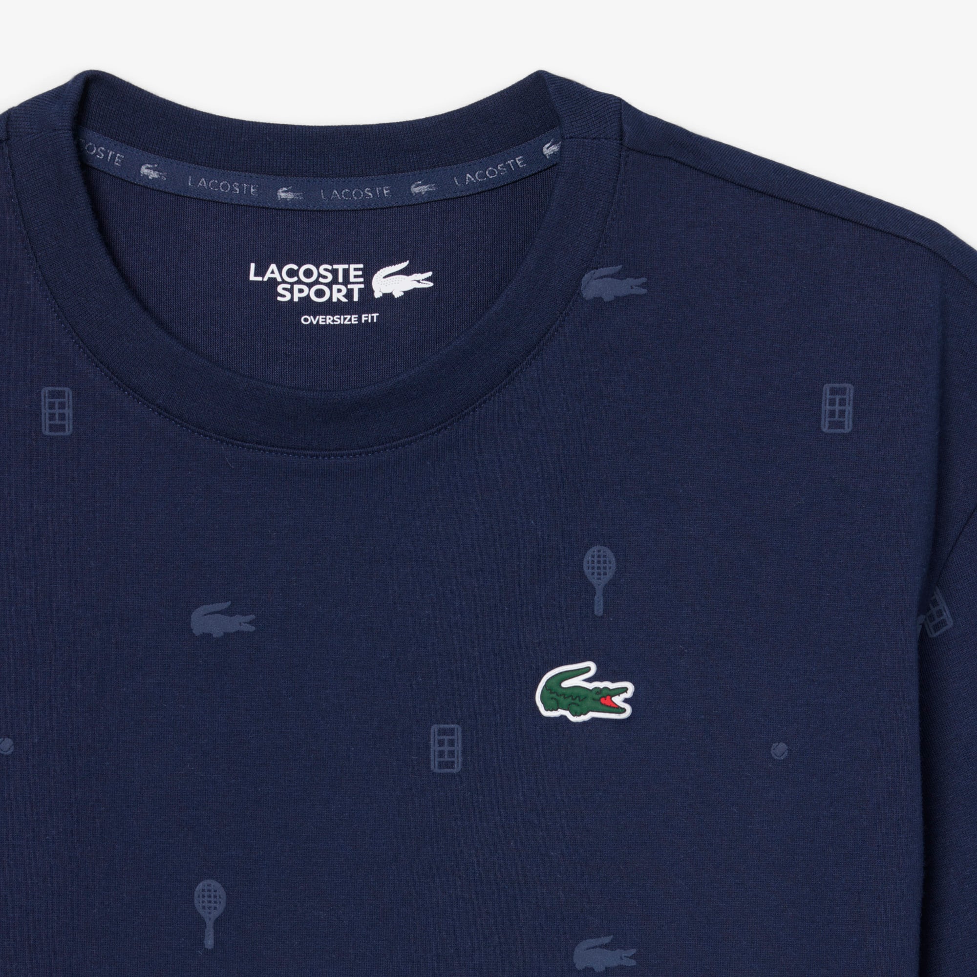 Áo Thun Tennis Lacoste Nữ Dáng Oversize Công Nghệ Thoáng Khí