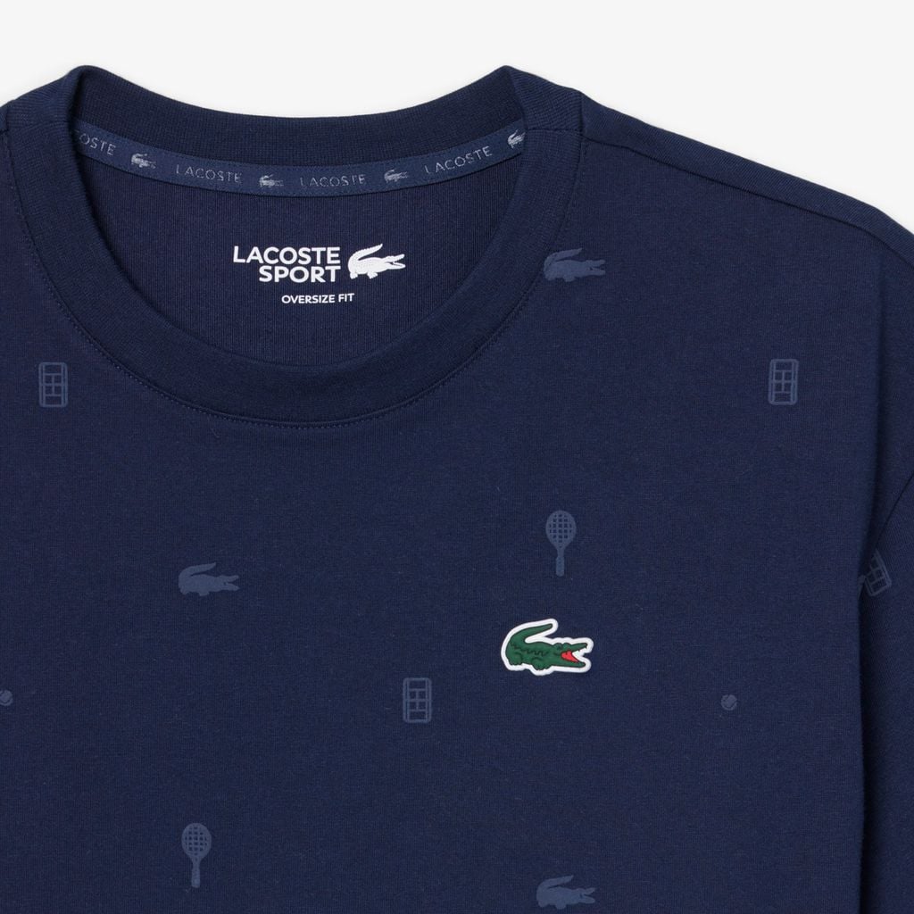 Áo Thun Tennis Lacoste Nữ Dáng Oversize Công Nghệ Thoáng Khí