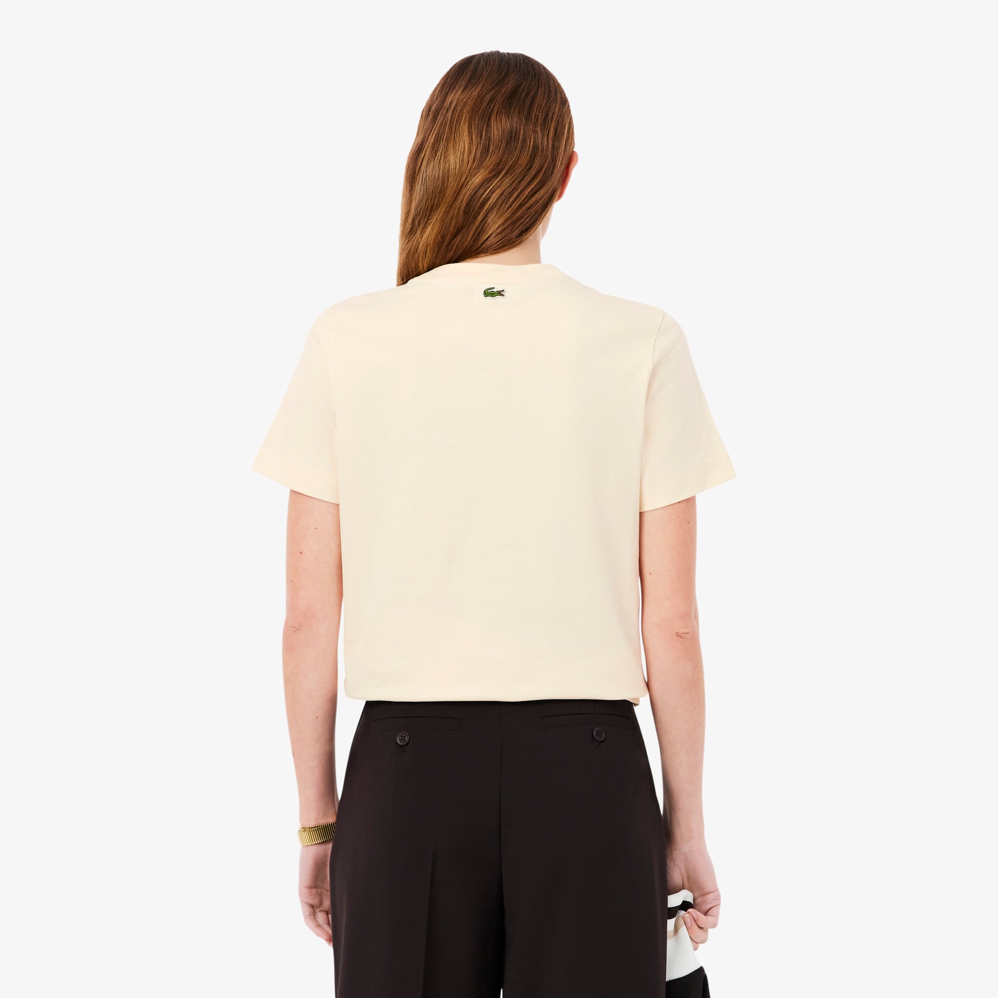 Áo Thun Lacoste Nữ Chất Liệu Cotton Họa Tiết In