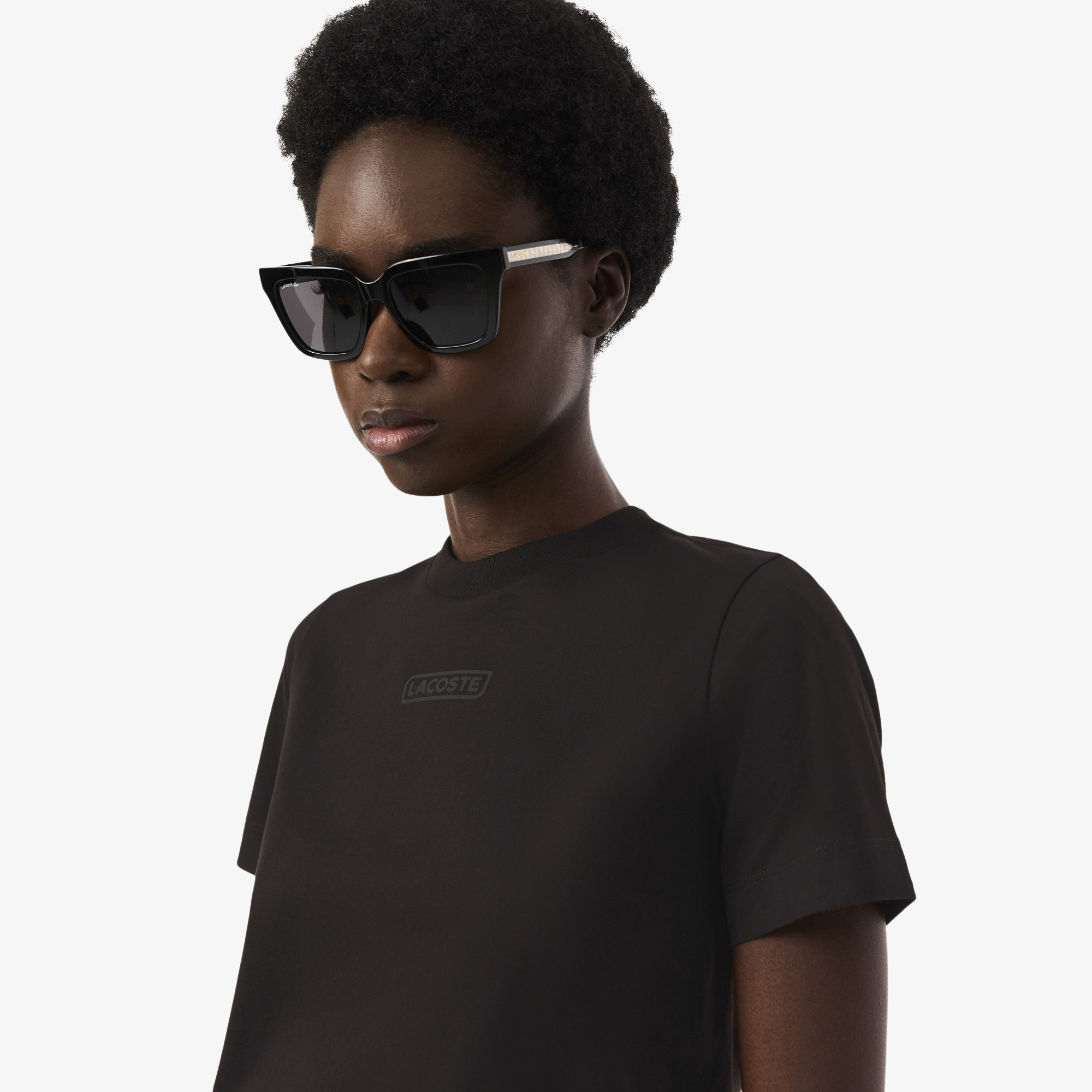 Áo Thun Lacoste Nữ Chất Liệu Cotton Họa Tiết In