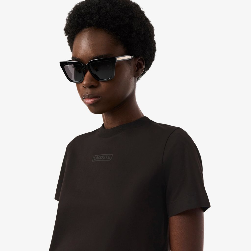 Áo Thun Lacoste Nữ Chất Liệu Cotton Họa Tiết In