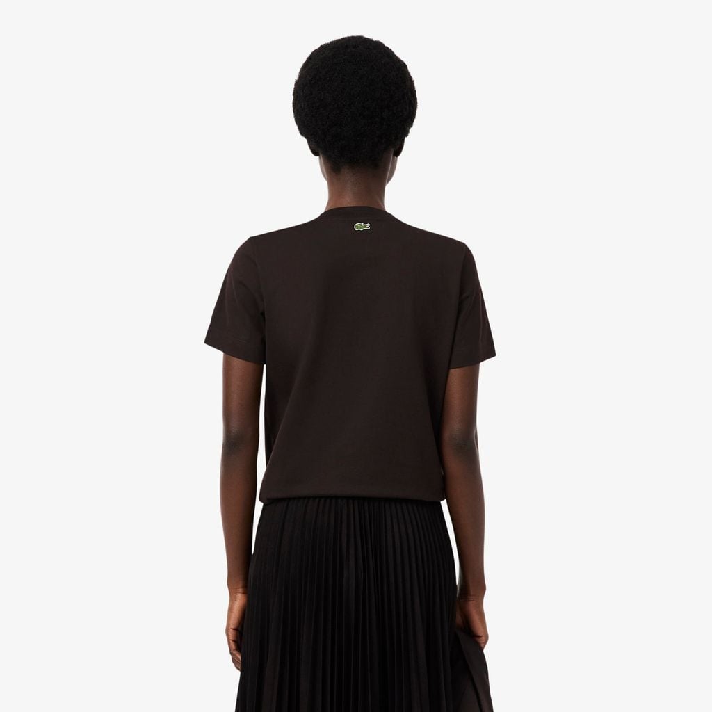 Áo Thun Lacoste Nữ Chất Liệu Cotton Họa Tiết In