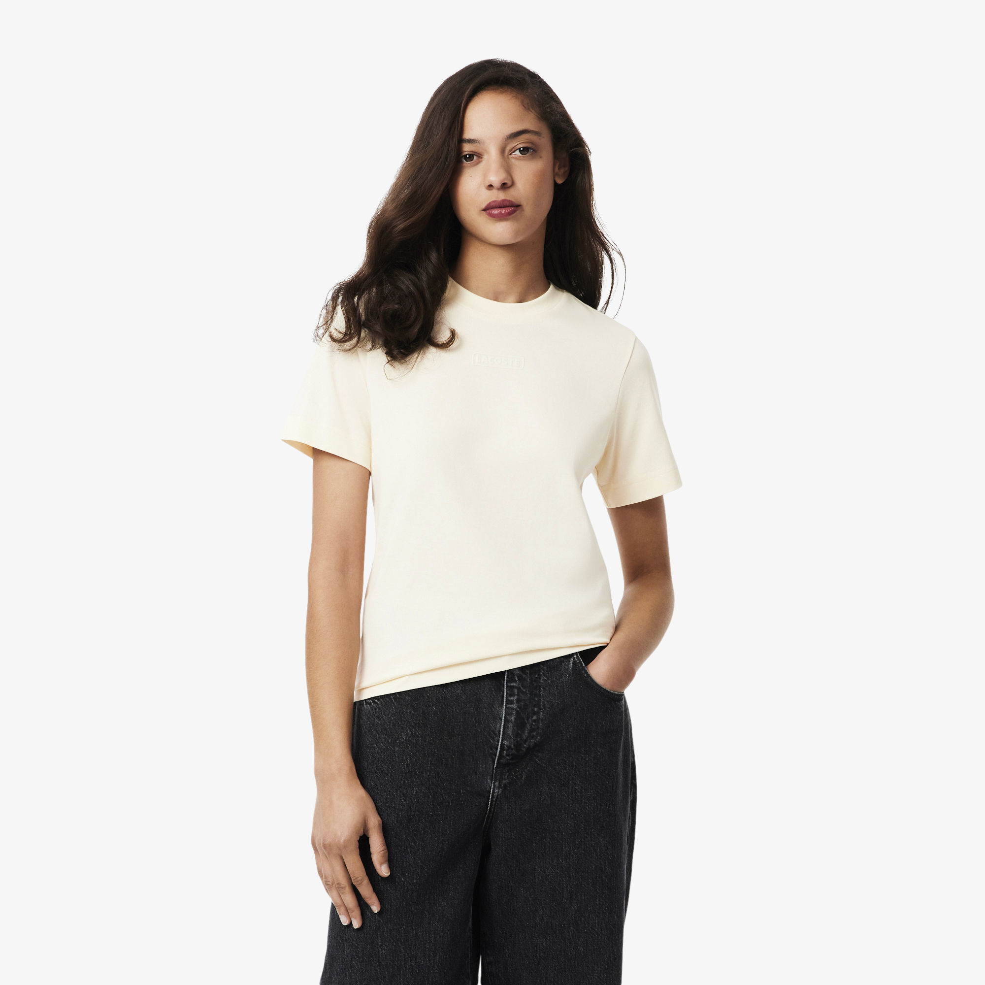 Áo Thun Lacoste Nữ Chất Liệu Cotton Họa Tiết In