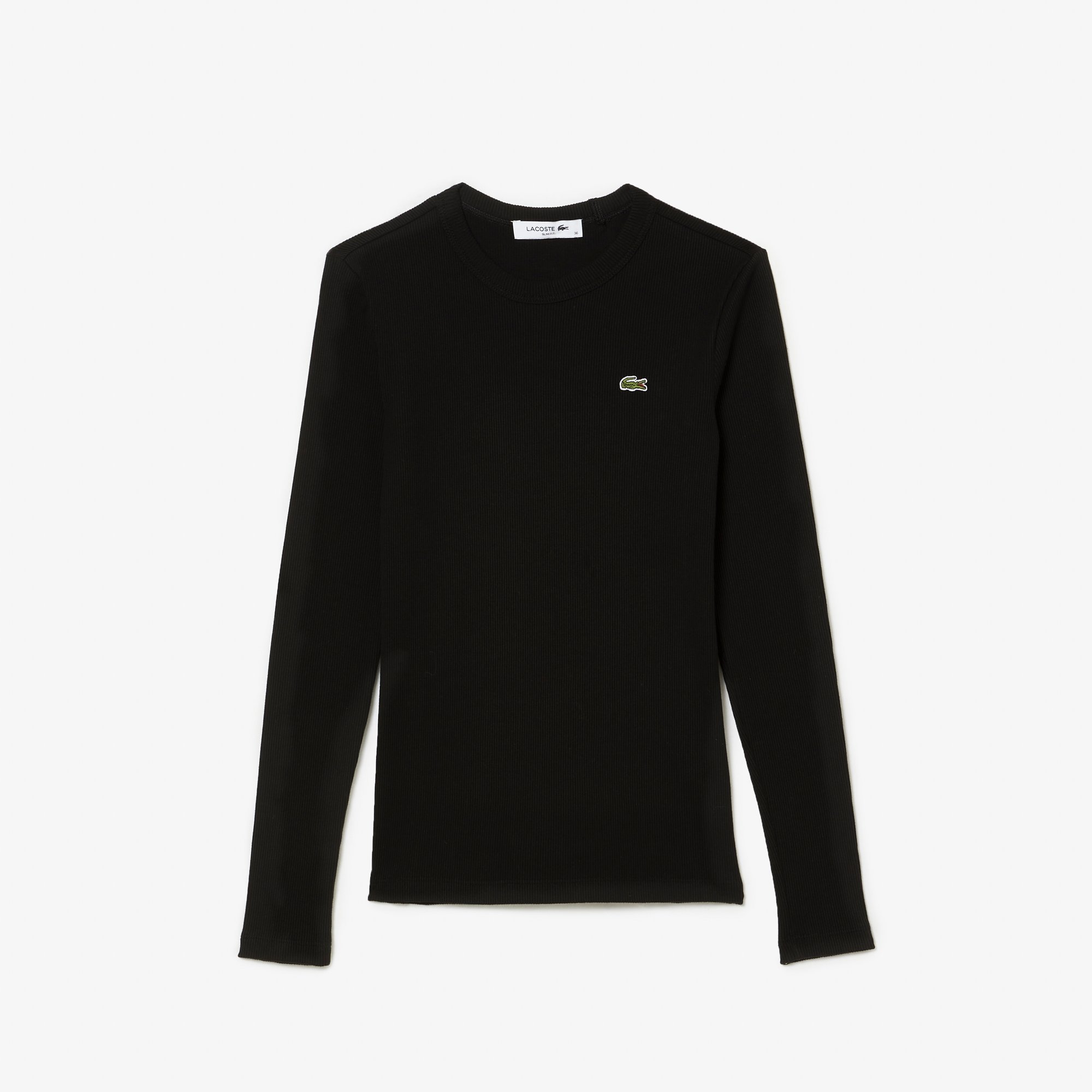 Áo Thun Lacoste Nữ Ôm Dáng Chất Liệu Cotton Gân