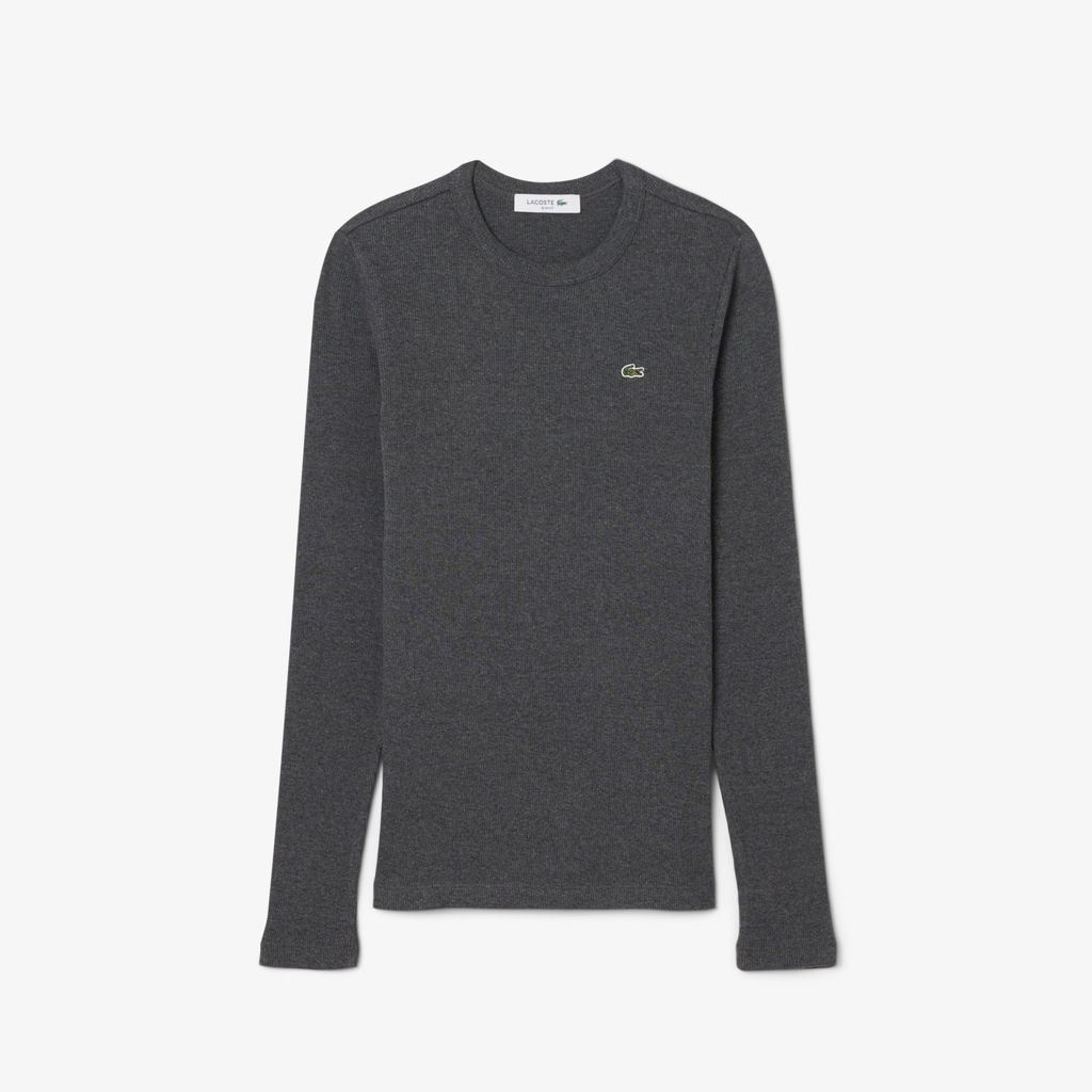 Áo Thun Lacoste Nữ Ôm Dáng Chất Liệu Cotton Gân