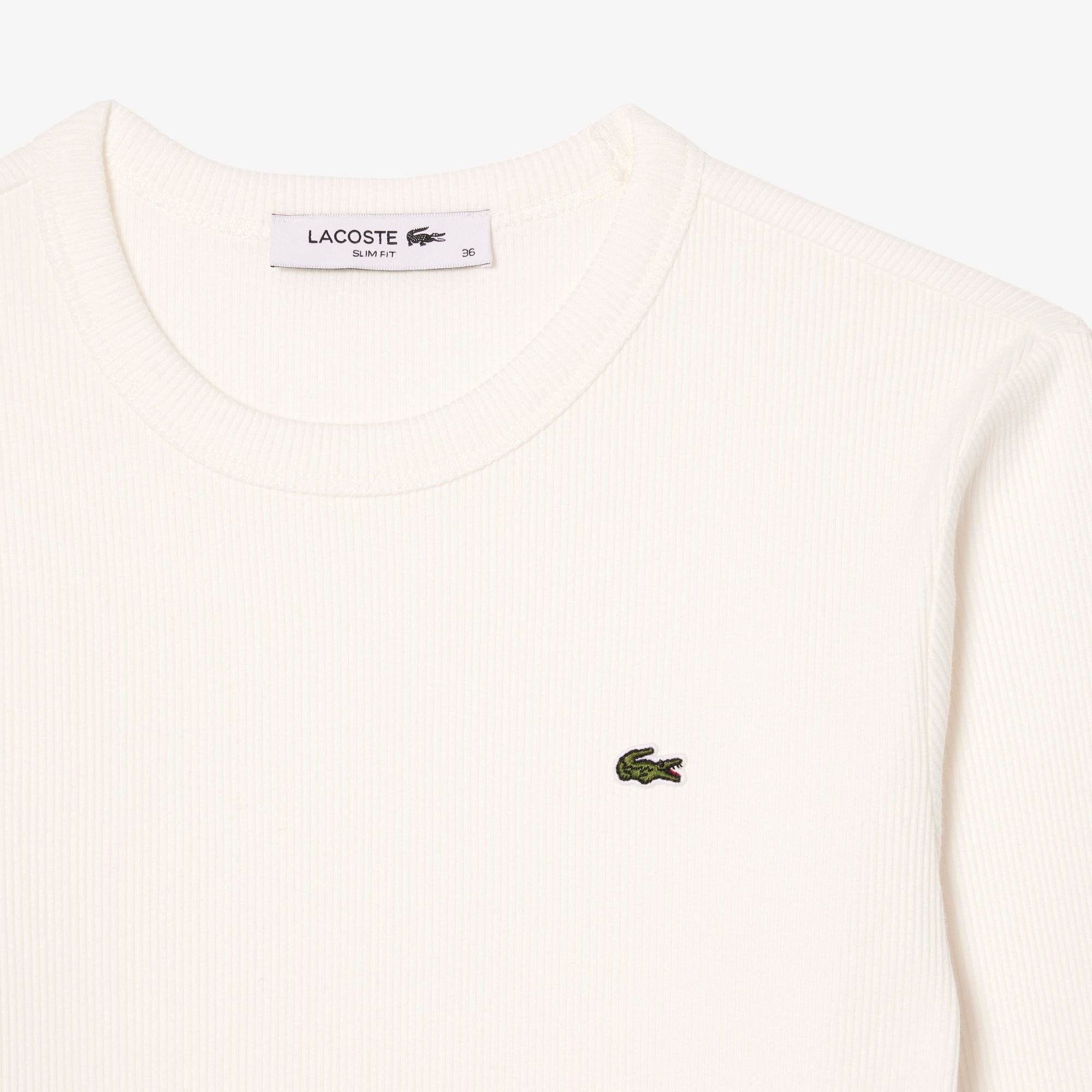 Áo Thun Lacoste Nữ Ôm Dáng Chất Liệu Cotton Gân