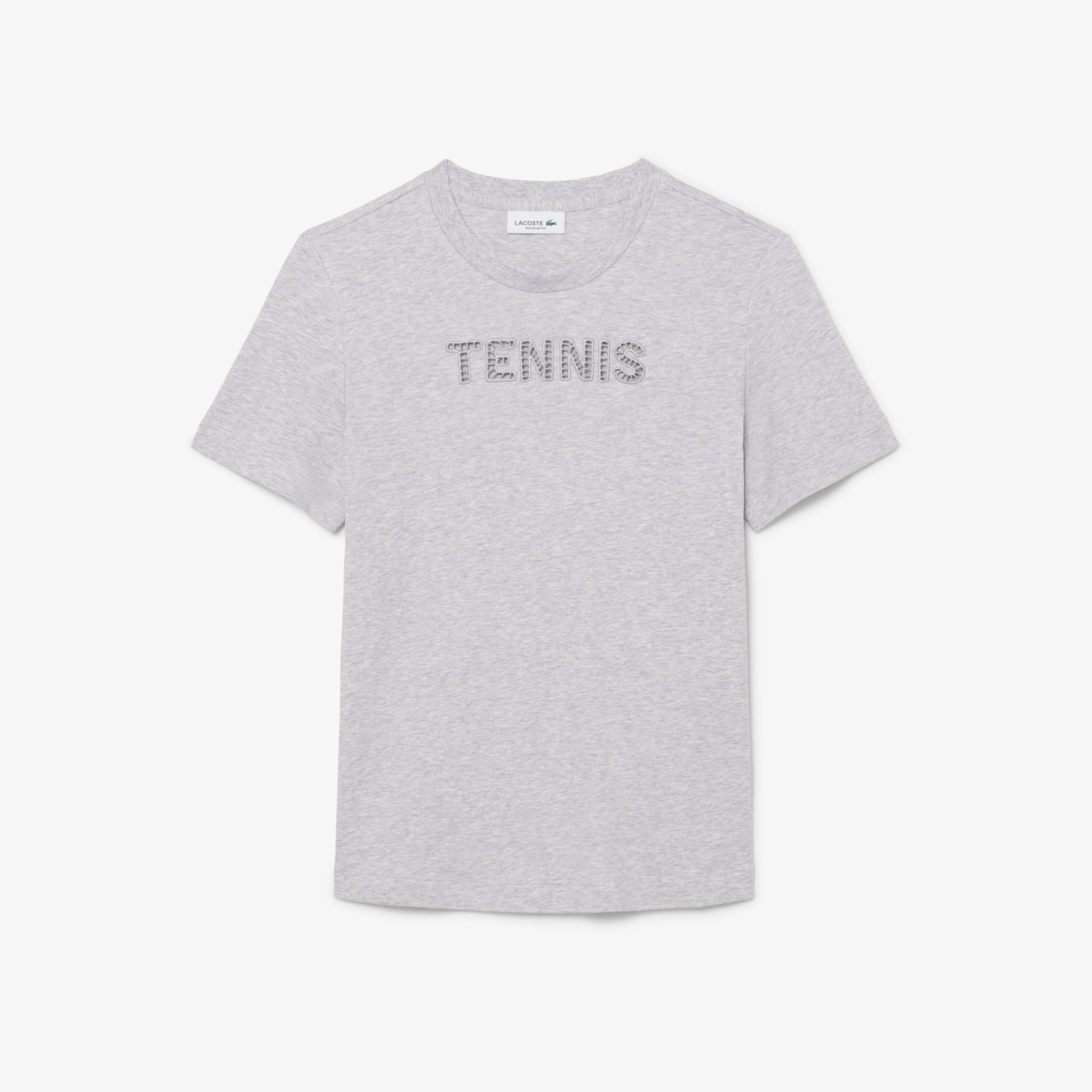 Áo Thun Tennis Lacoste Nữ Dáng Suông Họa Tiết Thêu