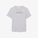 Áo Thun Tennis Lacoste Nữ Dáng Suông Họa Tiết Thêu