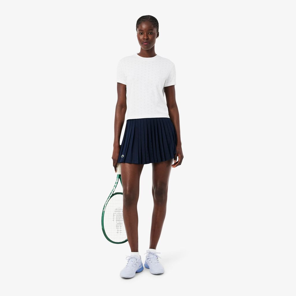 Áo Thun Tennis Lacoste Nữ Ôm Dáng Công Nghệ Thoáng Khí