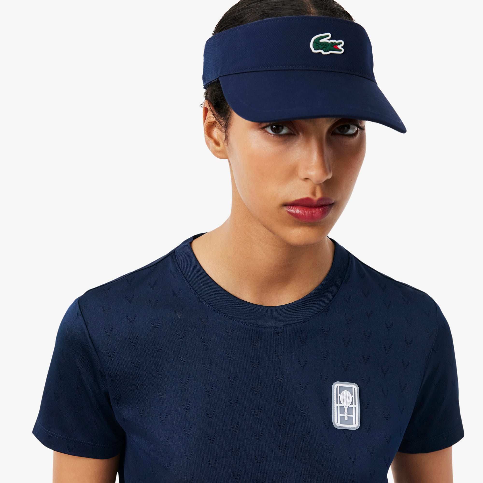 Áo Thun Tennis Lacoste Nữ Ôm Dáng Công Nghệ Thoáng Khí