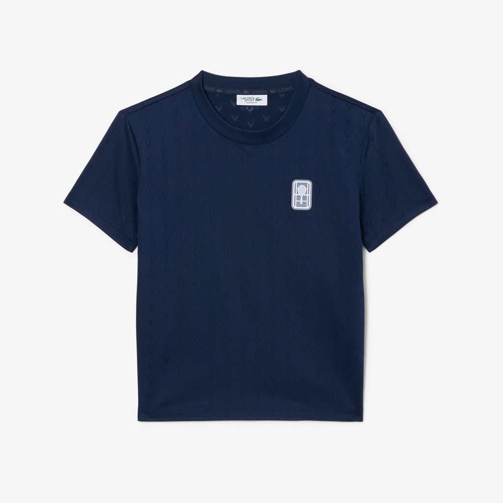 Áo Thun Tennis Lacoste Nữ Ôm Dáng Công Nghệ Thoáng Khí