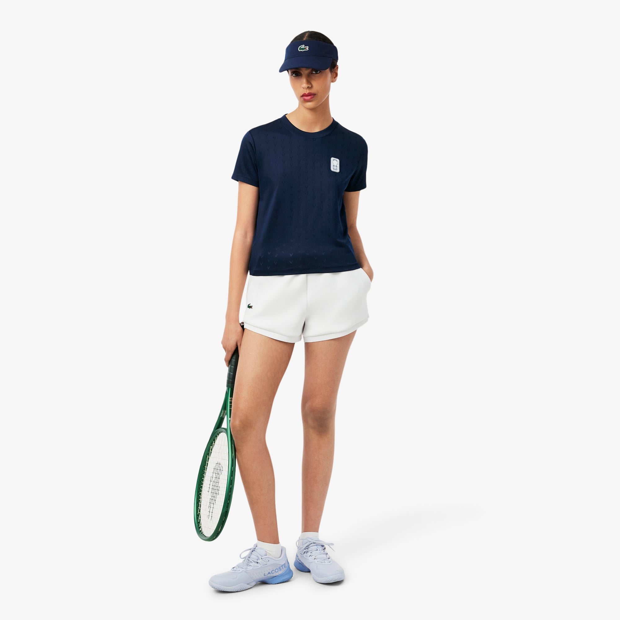 Áo Thun Tennis Lacoste Nữ Ôm Dáng Công Nghệ Thoáng Khí