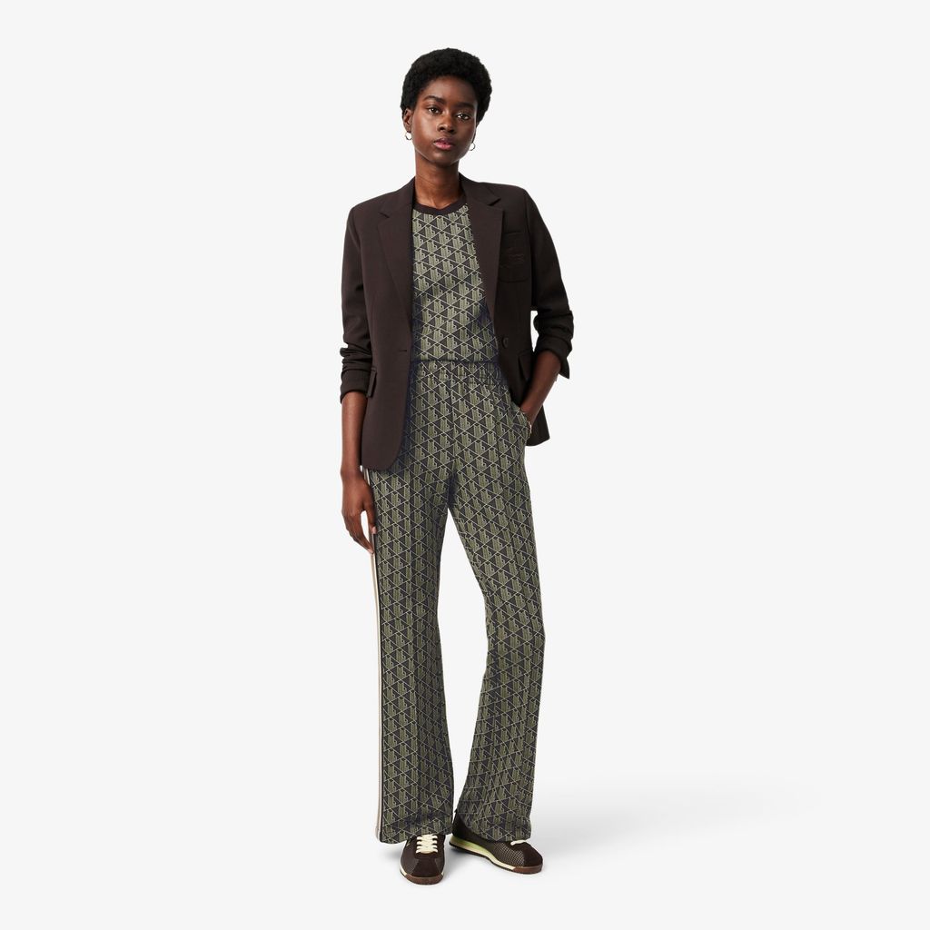 Áo Thun Lacoste Nữ Ôm Dáng Hoạt Tiết Jacquard Monogram